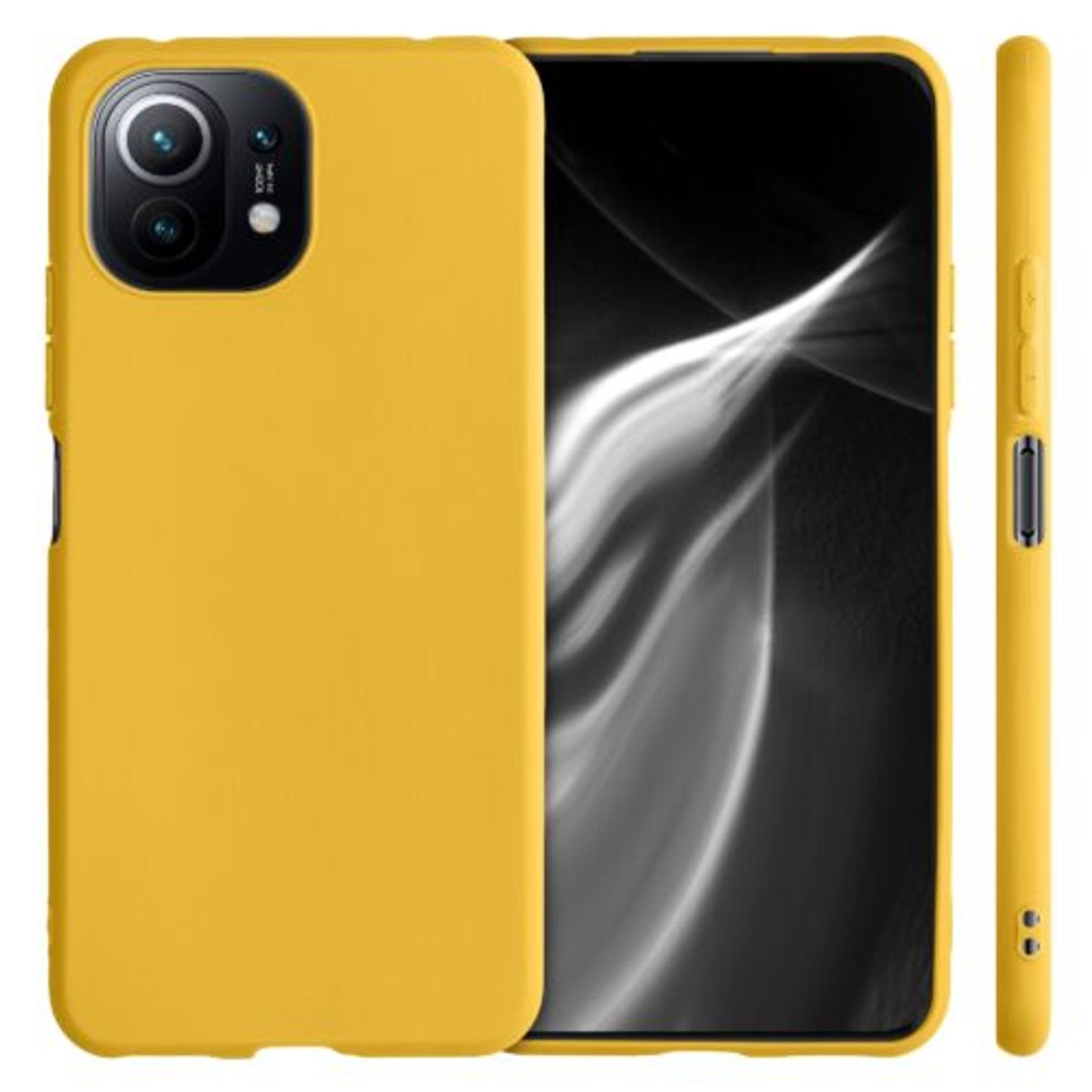 Husa pentru Xiaomi Mi 11 Lite 5G, Silicon, Galben, 54726.143 fotografia produsului View 2 L