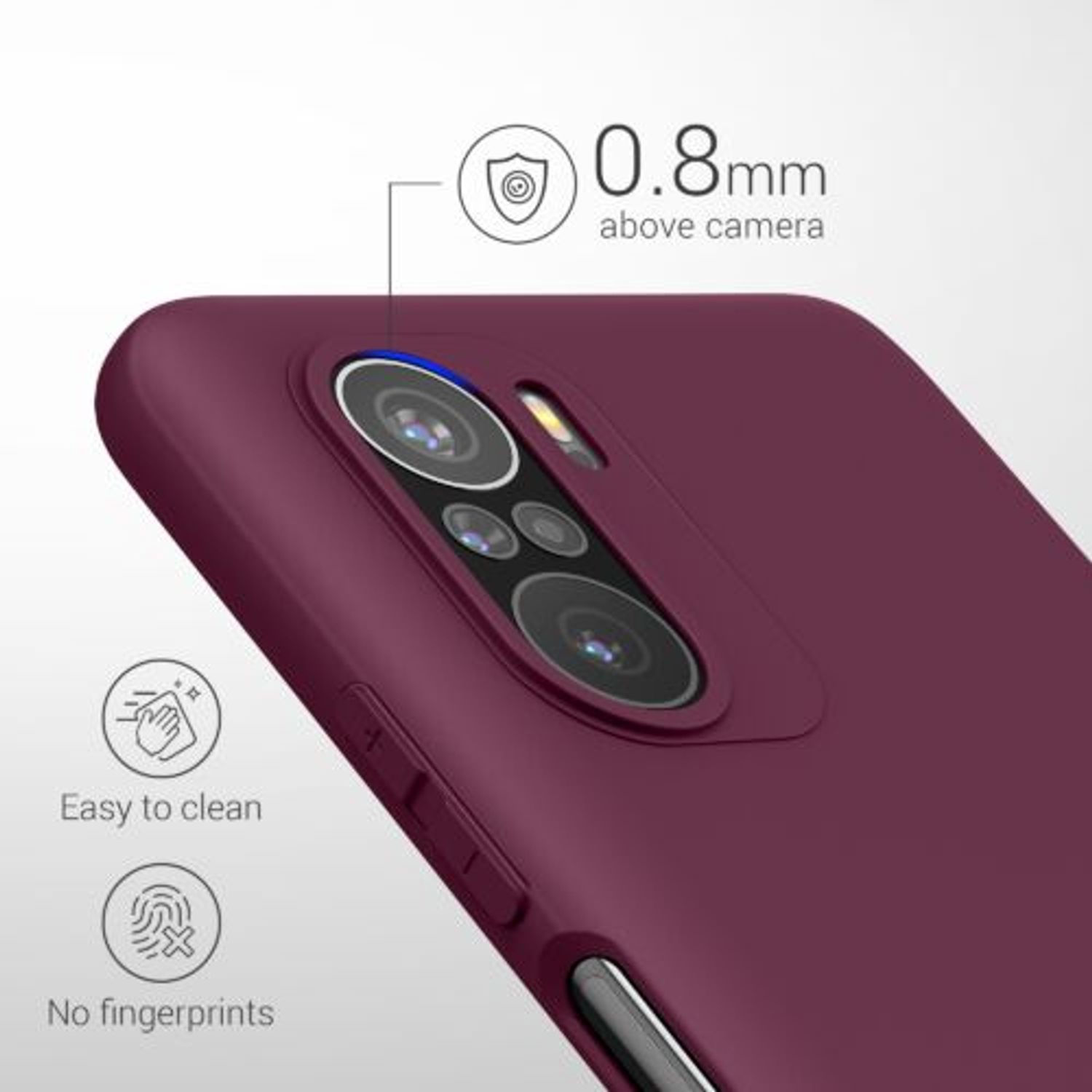 Husa pentru Xiaomi Mi 11i, Silicon, Violet, 54731.187 fotografia produsului View 4 L