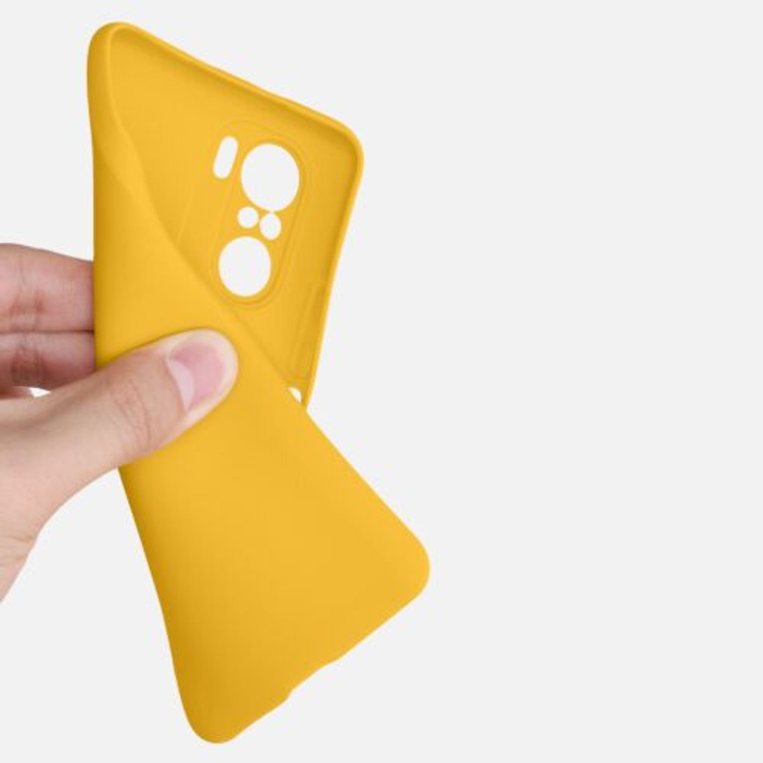 Husa pentru Xiaomi Mi 11i, Silicon, Galben, 54731.143 fotografia produsului View 8 L