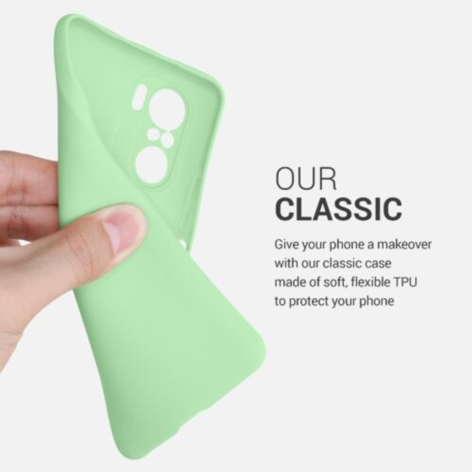 Husa pentru Xiaomi Mi 11i, Silicon, Verde, 54731.50 fotografia produsului View 3 L