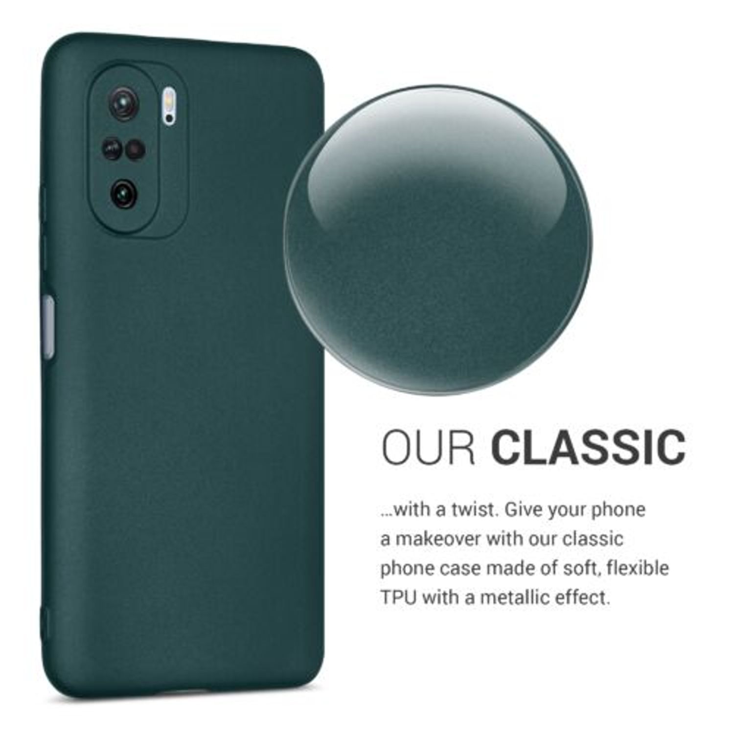 Husa pentru Xiaomi Mi 11i, Silicon, Verde, 54732.14 fotografia produsului View 4 L