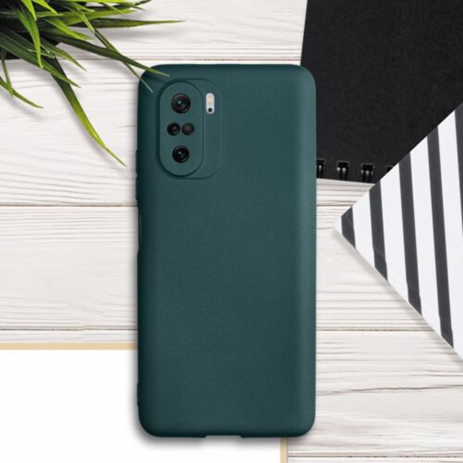 Husa pentru Xiaomi Mi 11i, Silicon, Verde, 54732.14 fotografia produsului View 3 L