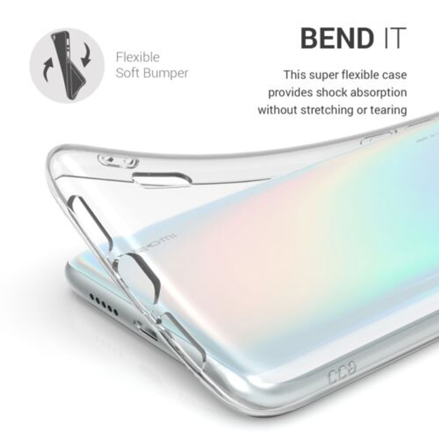 Husa pentru Xiaomi Mi 9 Lite, Silicon, Transparent, 50583.03 fotografia produsului View 3 L