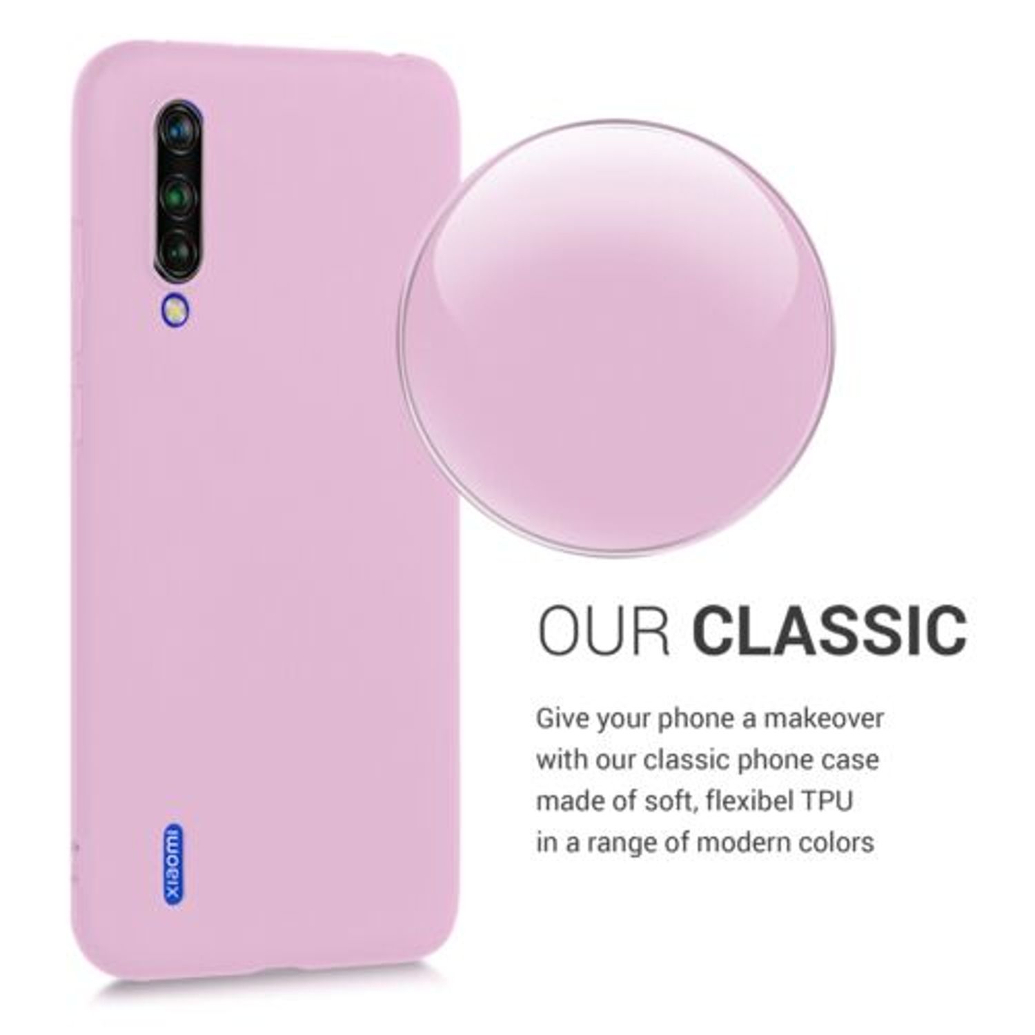 Husa pentru Xiaomi Mi 9 Lite, Silicon, Roz, 50582.52 fotografia produsului View 4 L