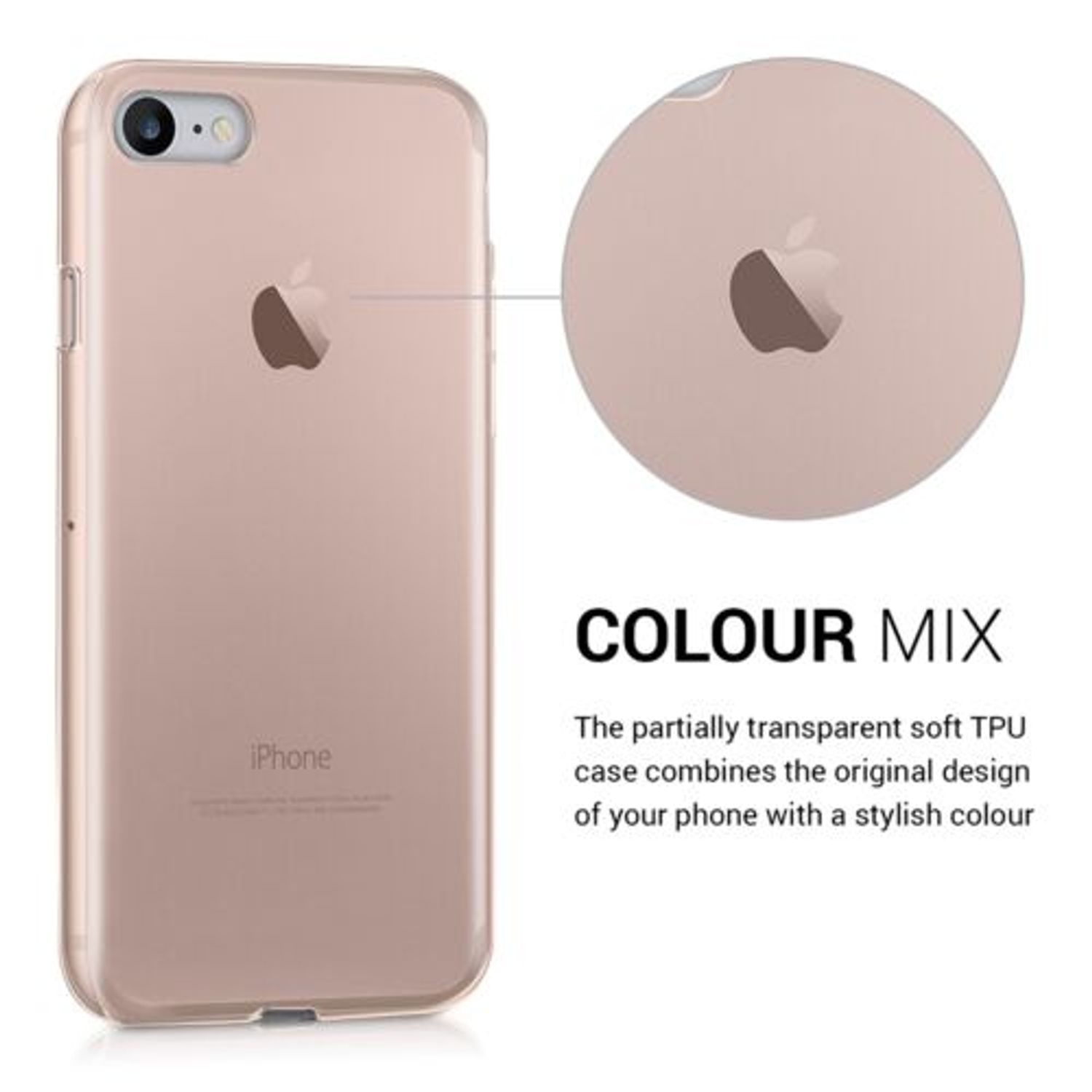 Husa pentru Apple iPhone 8/iPhone 7/iPhone SE 2, Silicon, Rose Gold, 39449.81 fotografia produsului View 15 L