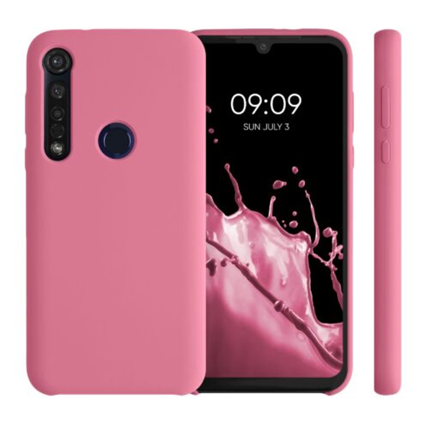 Husa pentru Motorola Moto G8 Plus, Silicon, Roz, 51348.212 fotografia produsului View 2 L