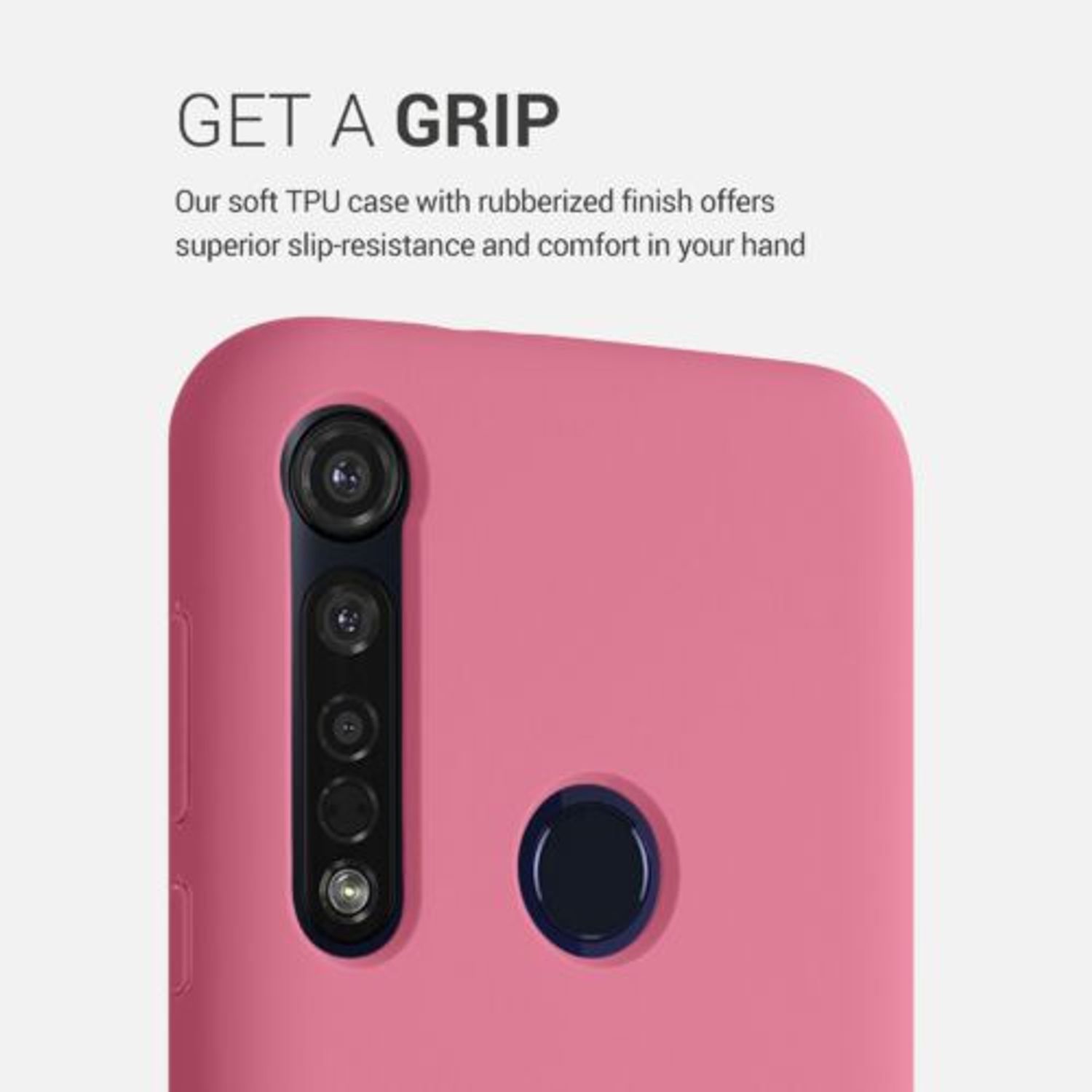 Husa pentru Motorola Moto G8 Plus, Silicon, Roz, 51348.212 fotografia produsului View 4 L