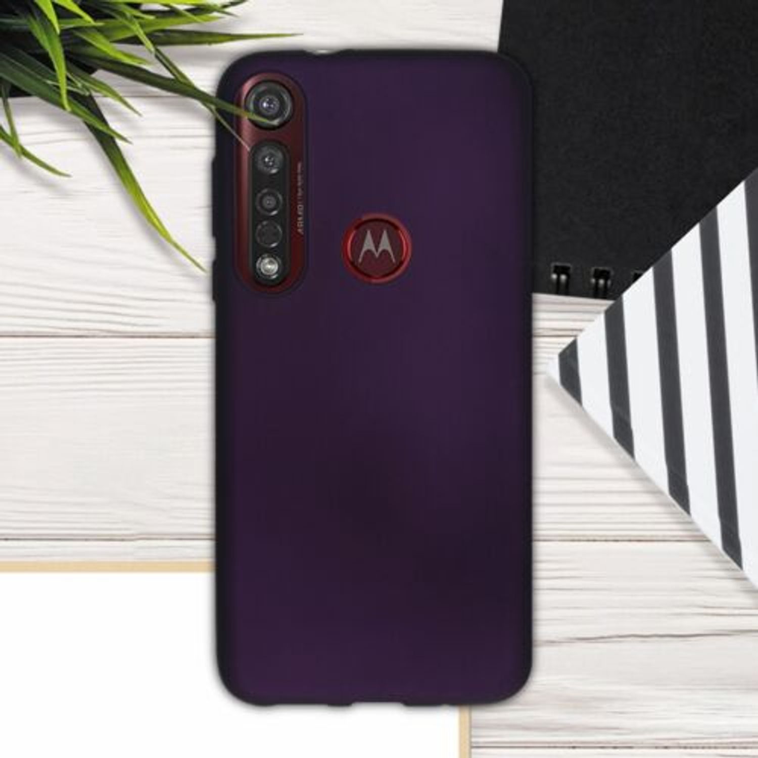 Husa pentru Motorola Moto G8 Plus, Silicon, Mov, 50815.115 fotografia produsului View 5 L