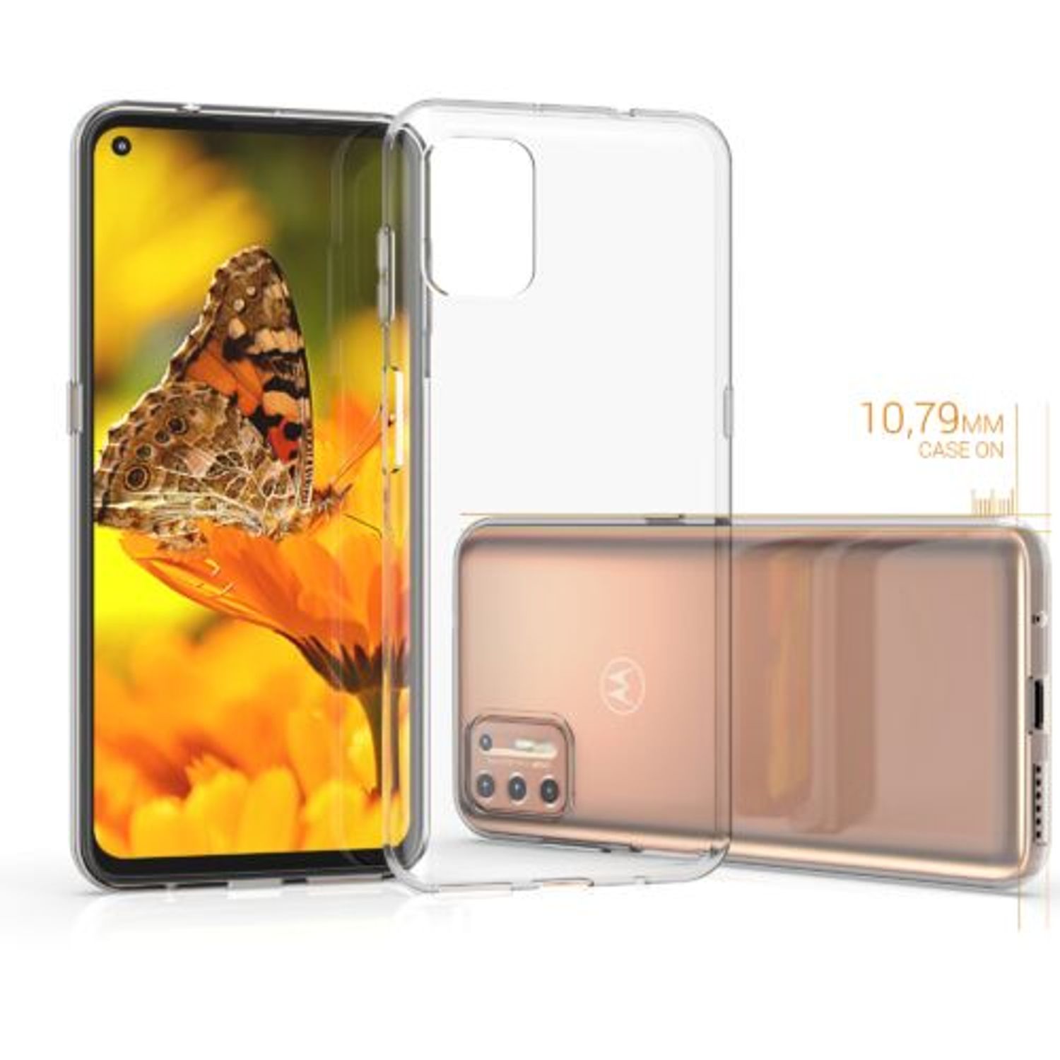 Husa pentru Motorola Moto G9 Plus, Silicon, Transparent, 53676.03 fotografia produsului View 4 L