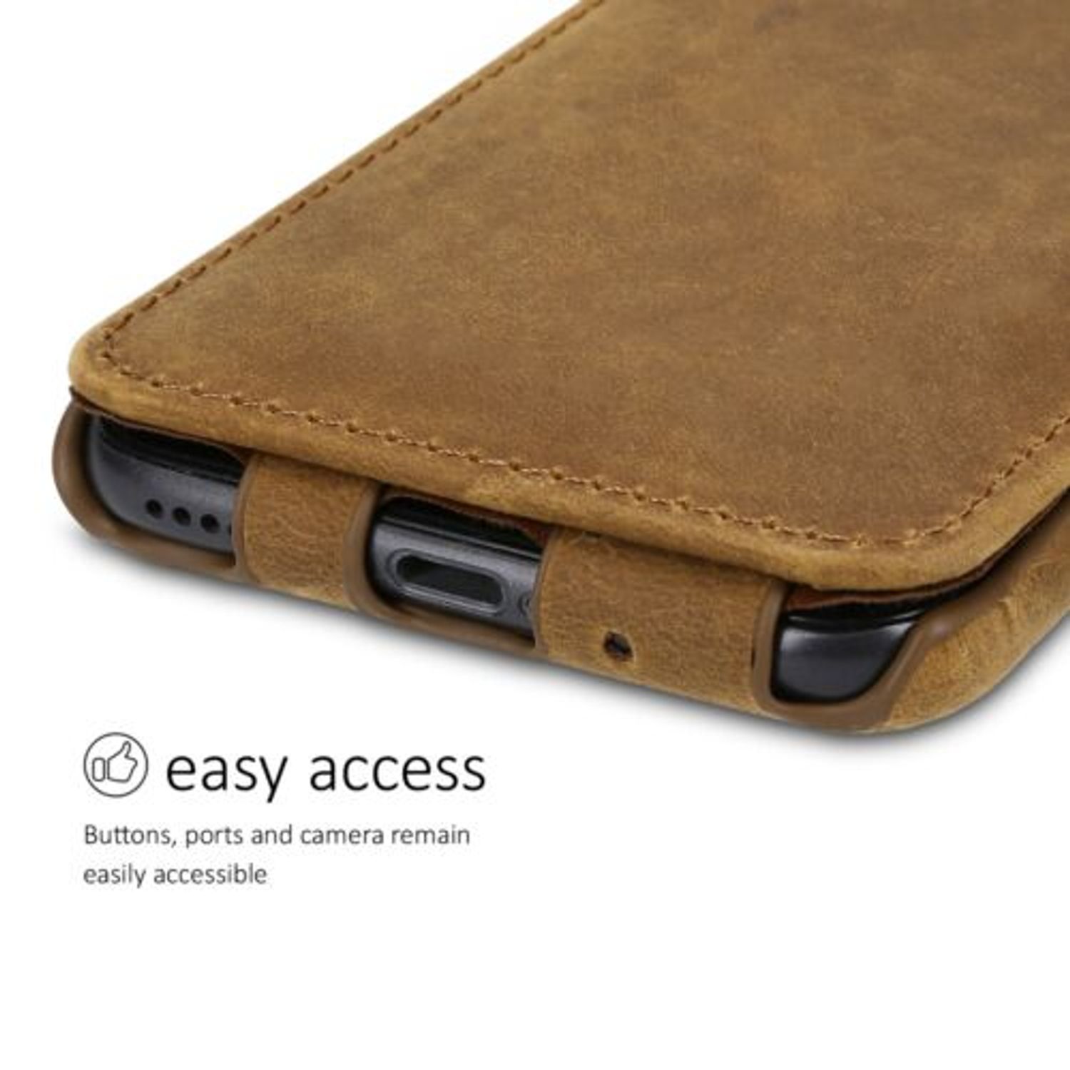Husa pentru Apple iPhone 8/iPhone 7/iPhone SE 2, Piele naturala, Maro, 39346.05 fotografia produsului View 7 L