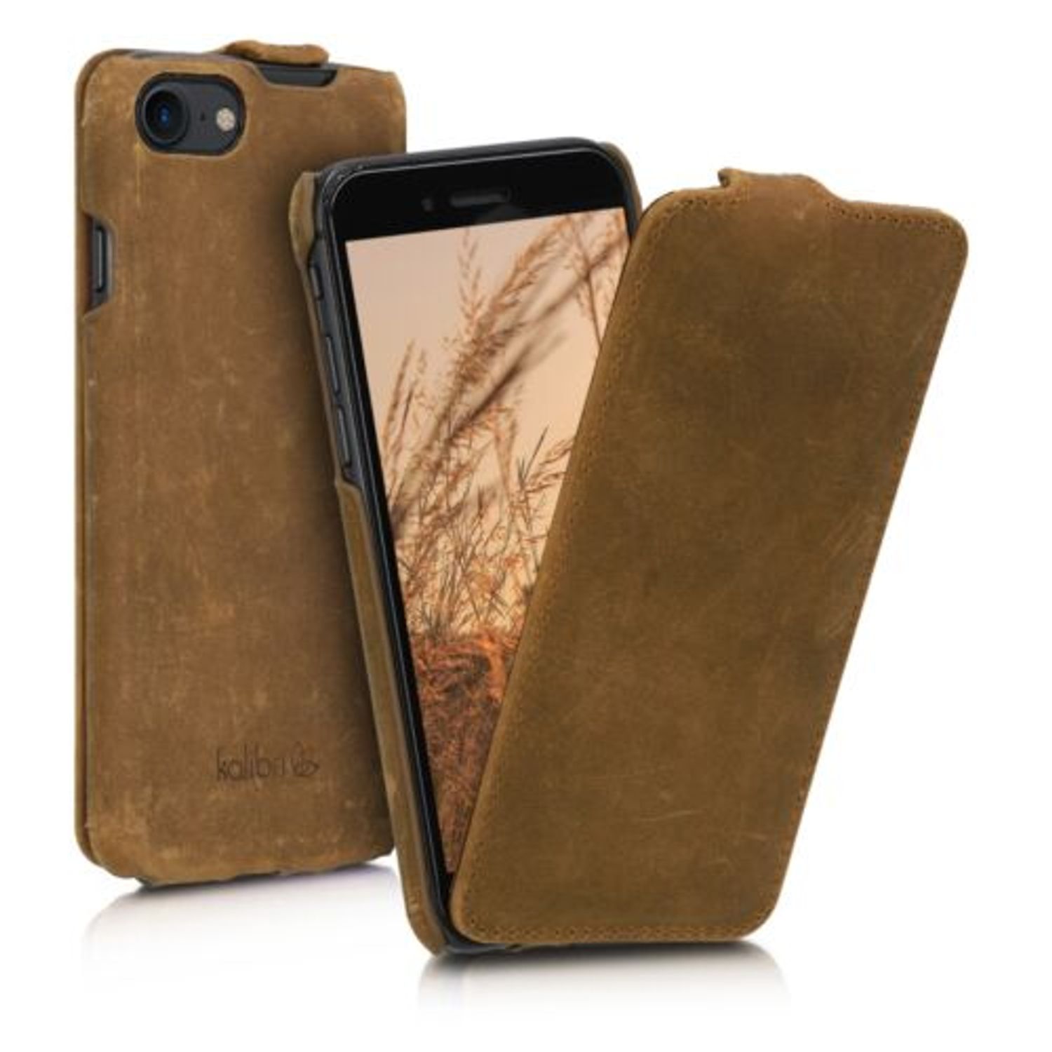 Husa pentru Apple iPhone 8/iPhone 7/iPhone SE 2, Piele naturala, Maro, 39346.05 fotografia produsului