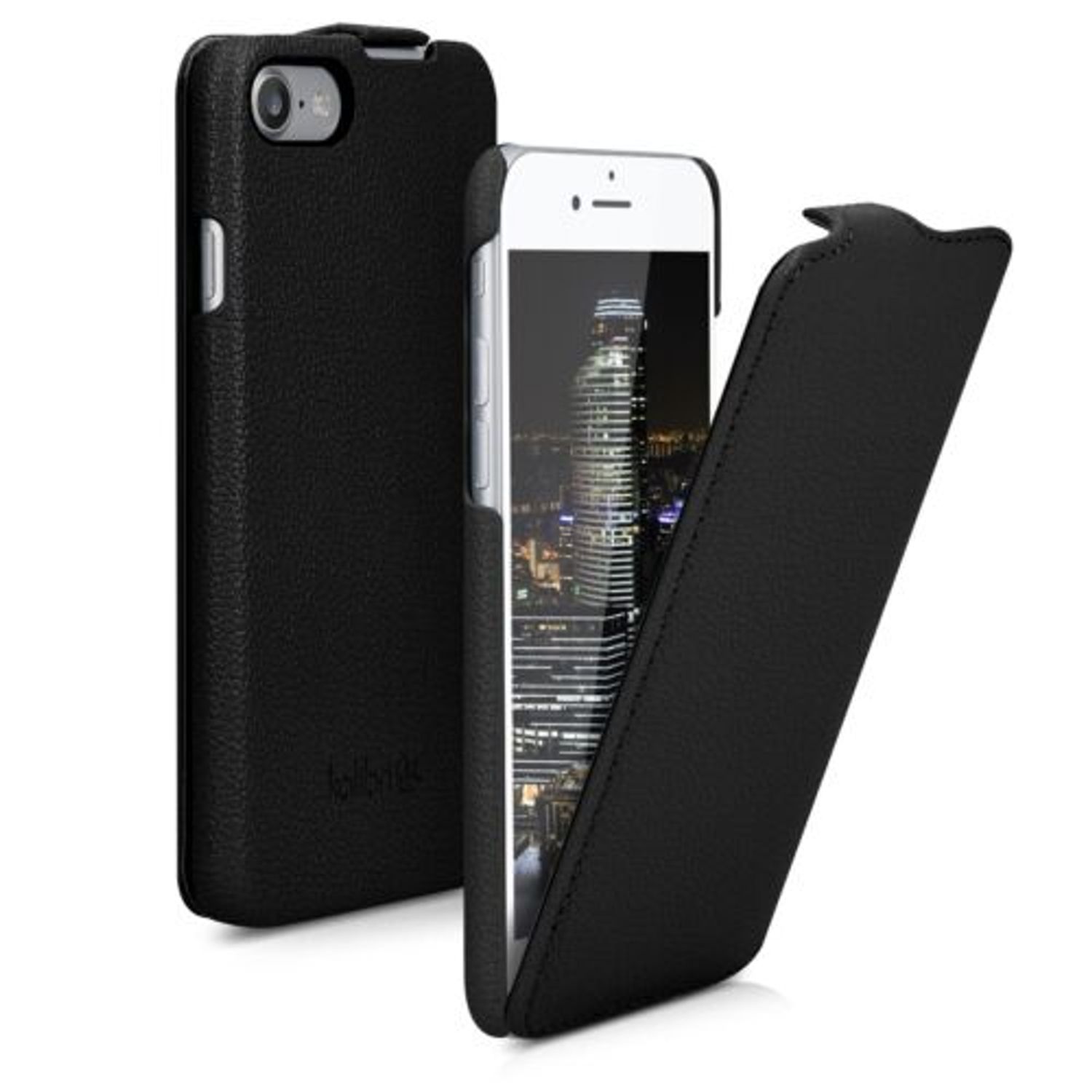 Husa pentru Apple iPhone 8/iPhone 7/iPhone SE 2, Piele naturala, Negru, 39346.01 fotografia produsului