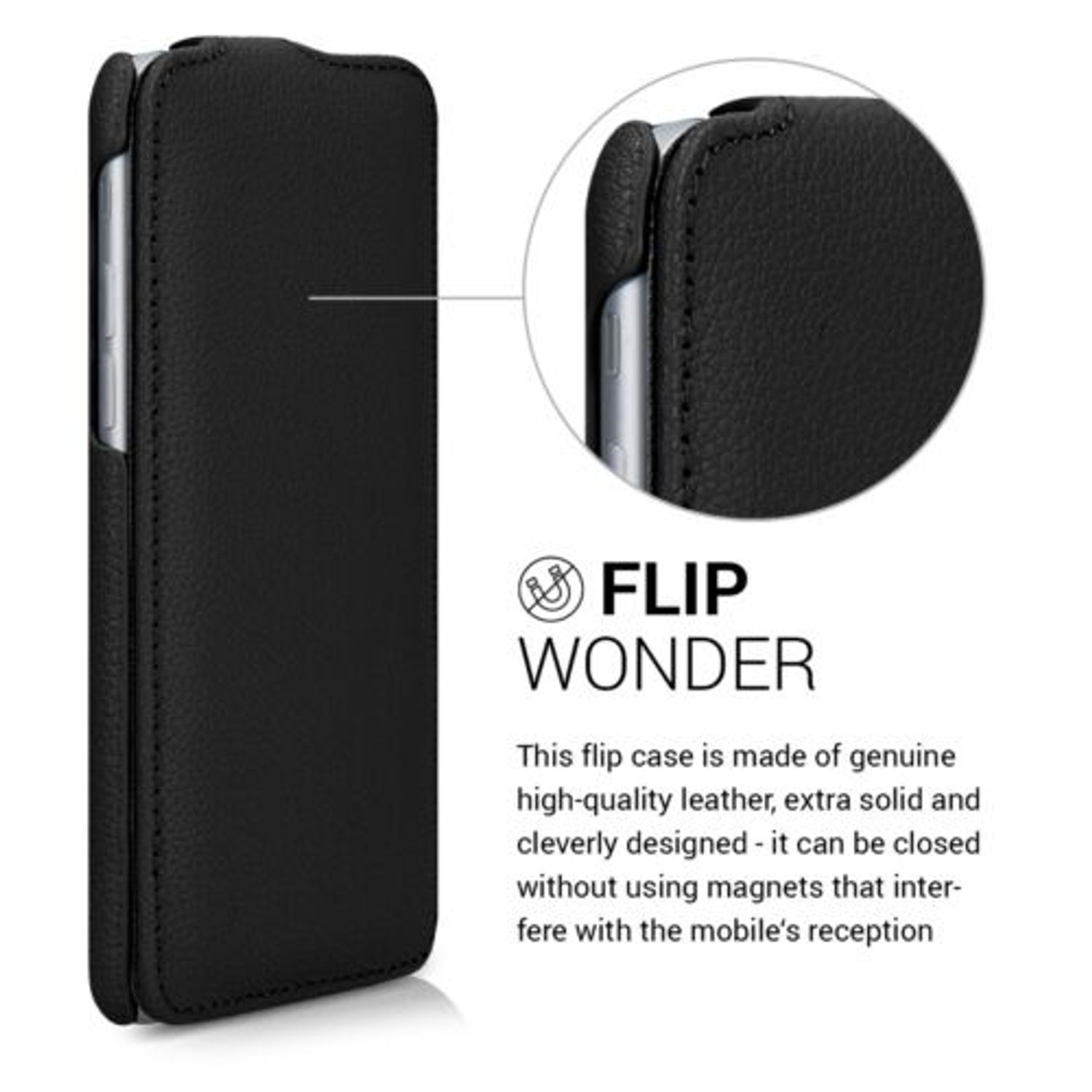 Husa pentru Apple iPhone 8/iPhone 7/iPhone SE 2, Piele naturala, Negru, 39346.01 fotografia produsului View 4 L