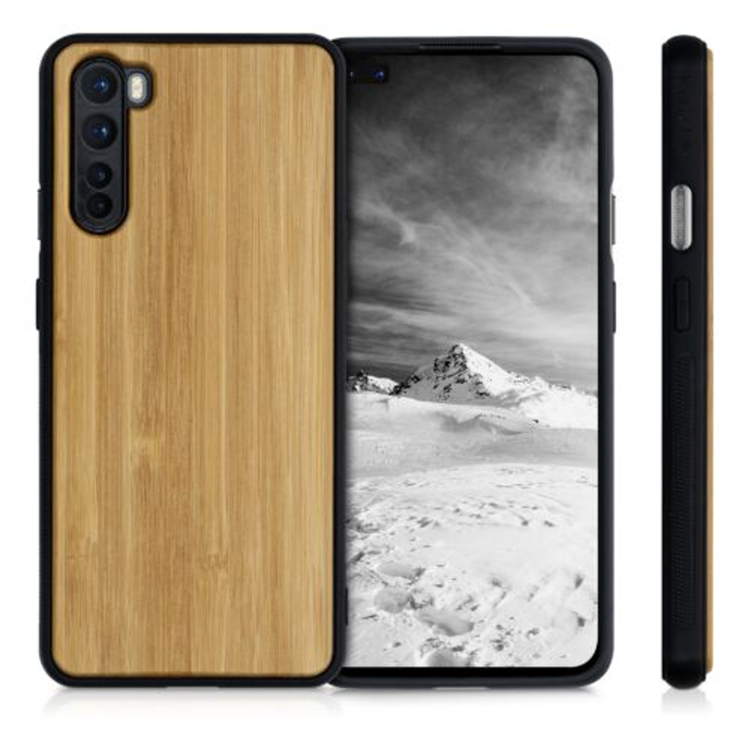 Husa pentru OnePlus Nord, Lemn, Maro, 53715.24 fotografia produsului View 3 L
