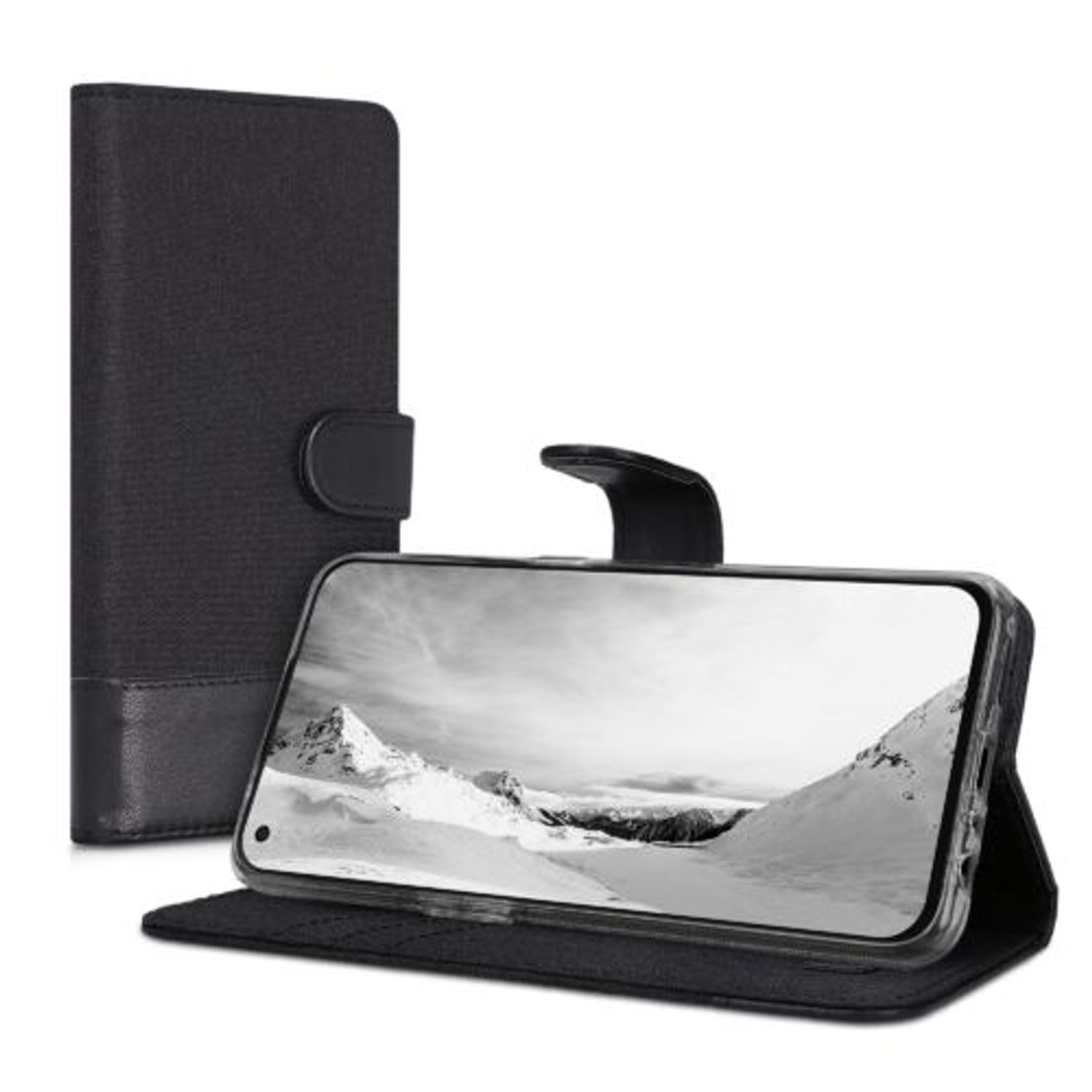 Husa pentru OnePlus Nord N10 5G, Textil, Negru, 55806.73 fotografia produsului View 2 L