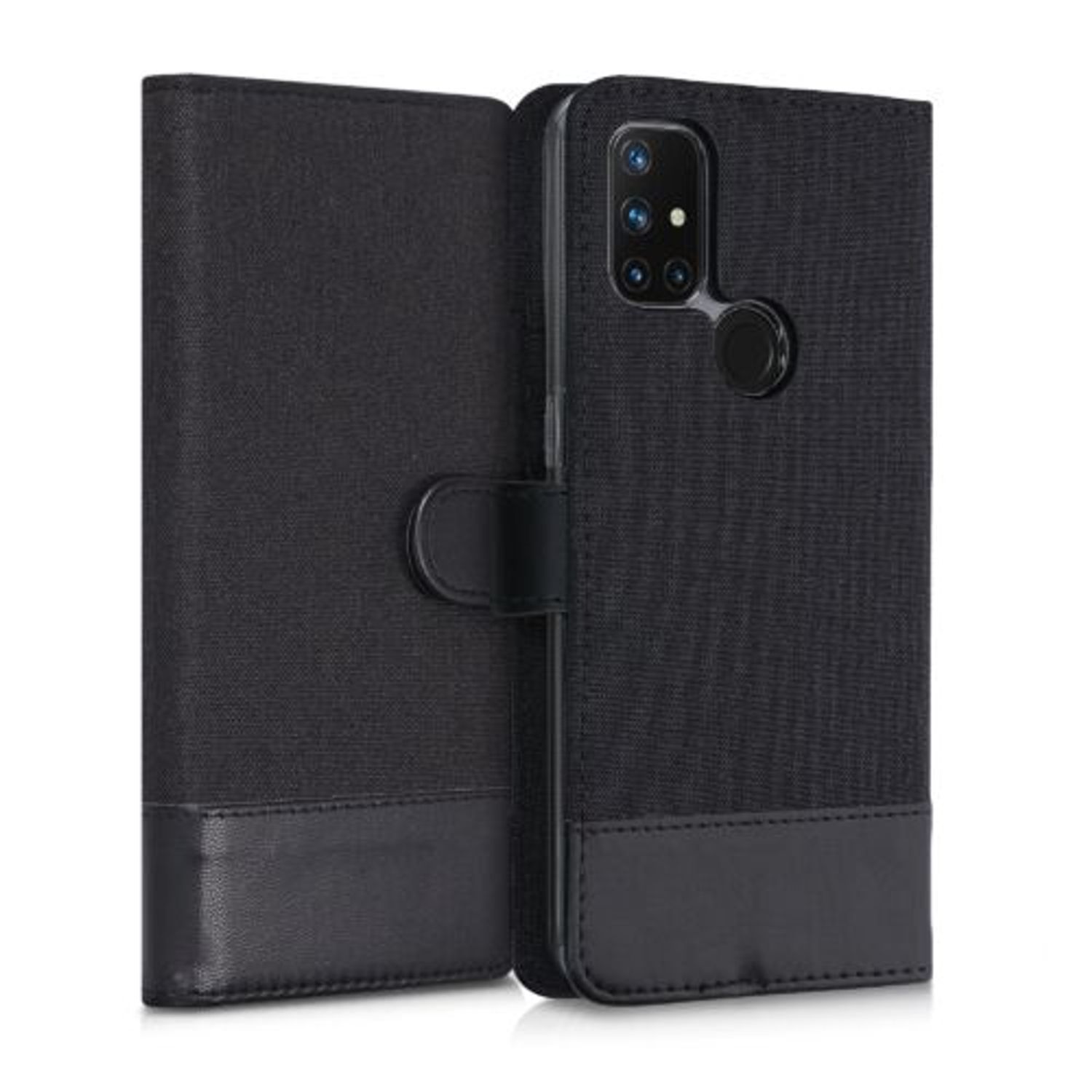 Husa pentru OnePlus Nord N10 5G, Textil, Negru, 55806.73 fotografia produsului View 4 L