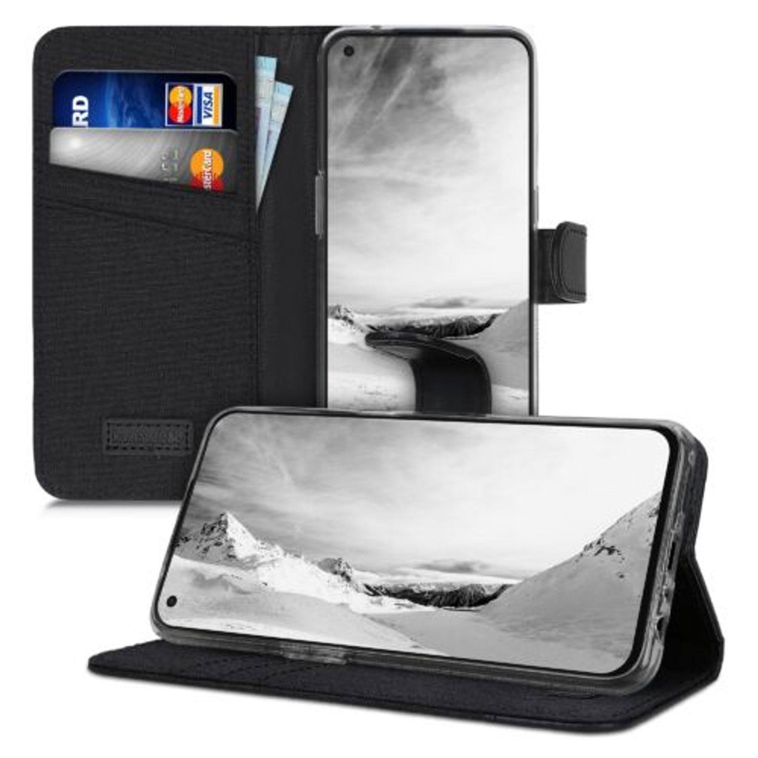 Husa pentru OnePlus Nord N10 5G, Textil, Negru, 55806.73 fotografia produsului View 6 L