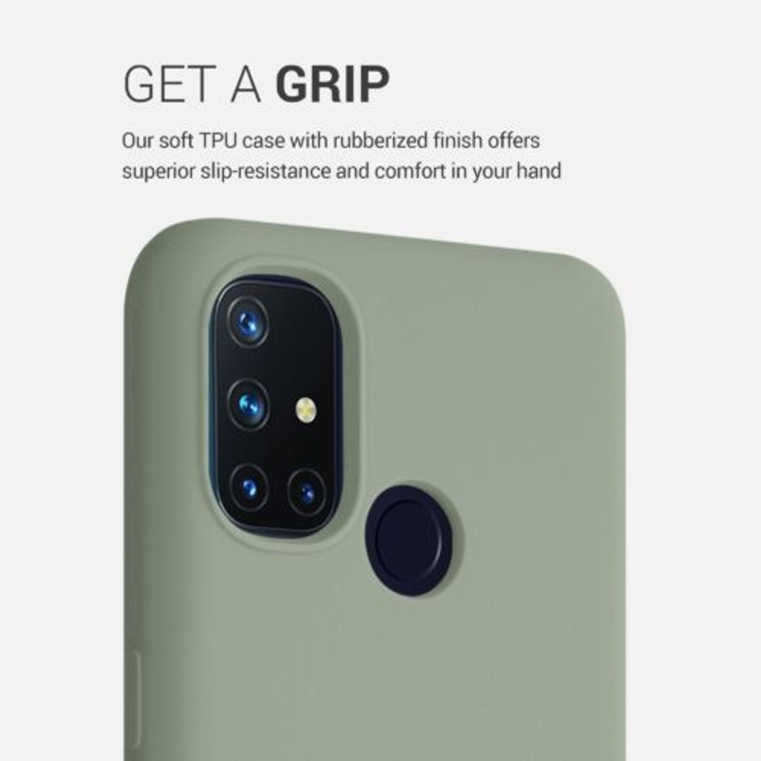 Husa pentru OnePlus Nord N10 5G, Silicon, Verde, 53890.172 fotografia produsului View 4 L