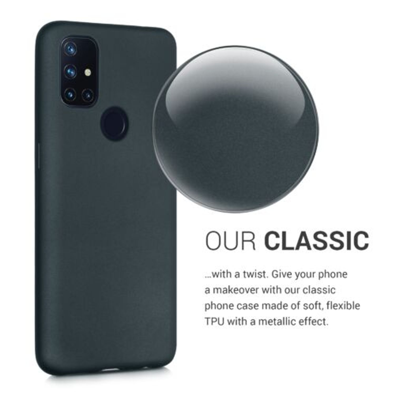 Husa pentru OnePlus Nord N10 5G, Silicon, Verde, 56075.14 fotografia produsului View 3 L