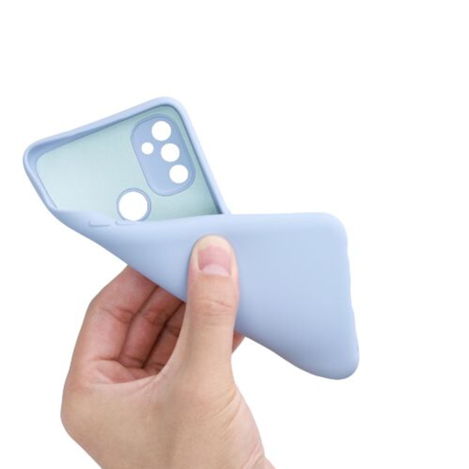 Husa pentru OnePlus Nord N100, Silicon, Albastru, 55345.58 fotografia produsului View 9 L