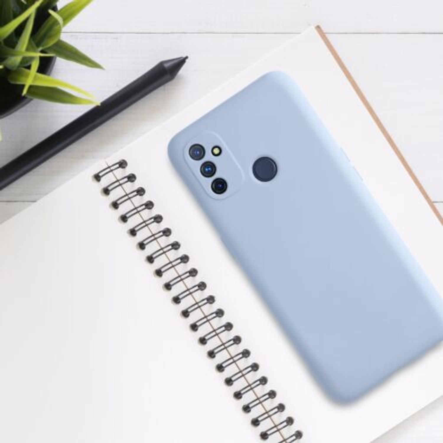 Husa pentru OnePlus Nord N100, Silicon, Albastru, 55345.58 fotografia produsului View 3 L