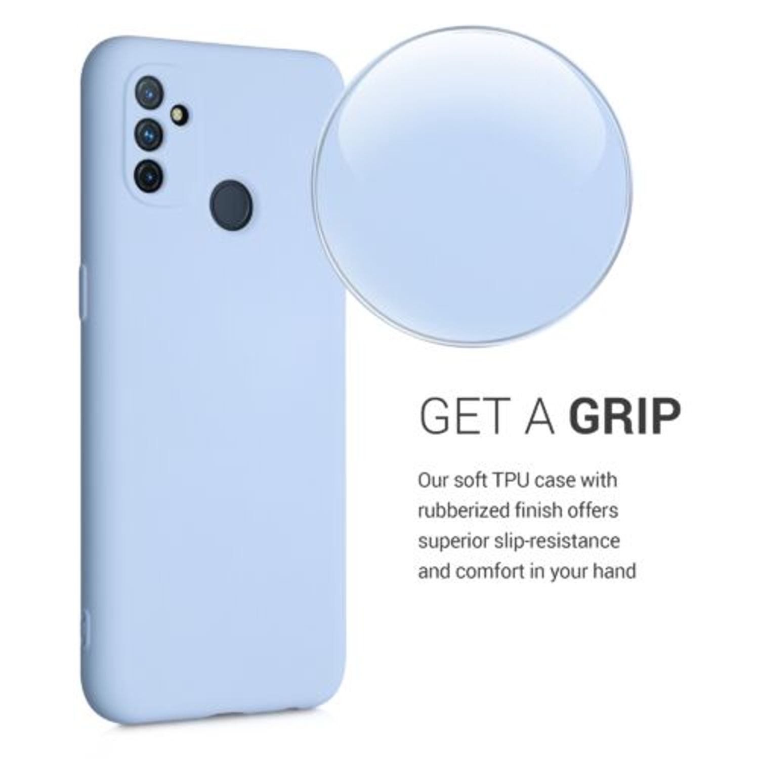 Husa pentru OnePlus Nord N100, Silicon, Albastru, 55345.58 fotografia produsului View 4 L