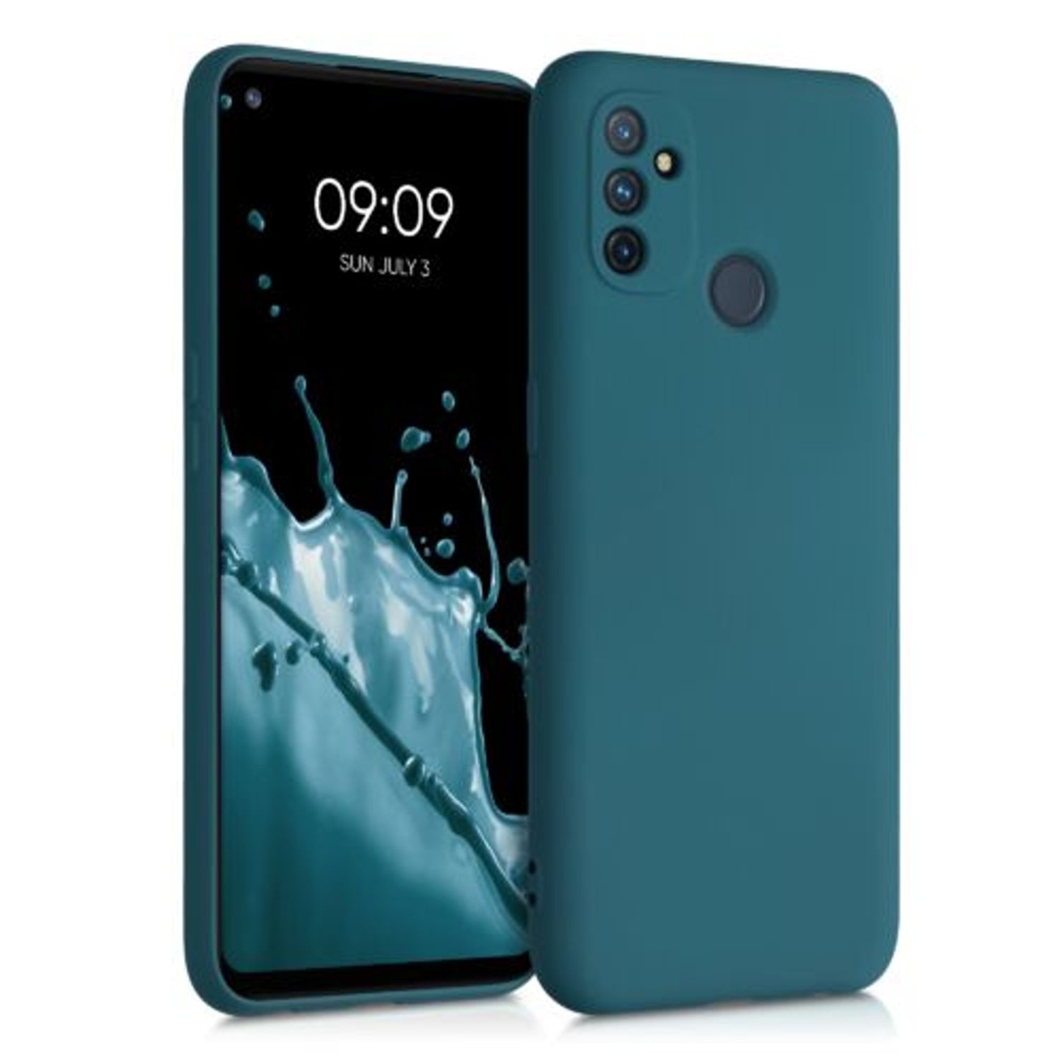 Husa pentru OnePlus Nord N100, Silicon, Verde, 55345.78 fotografia produsului