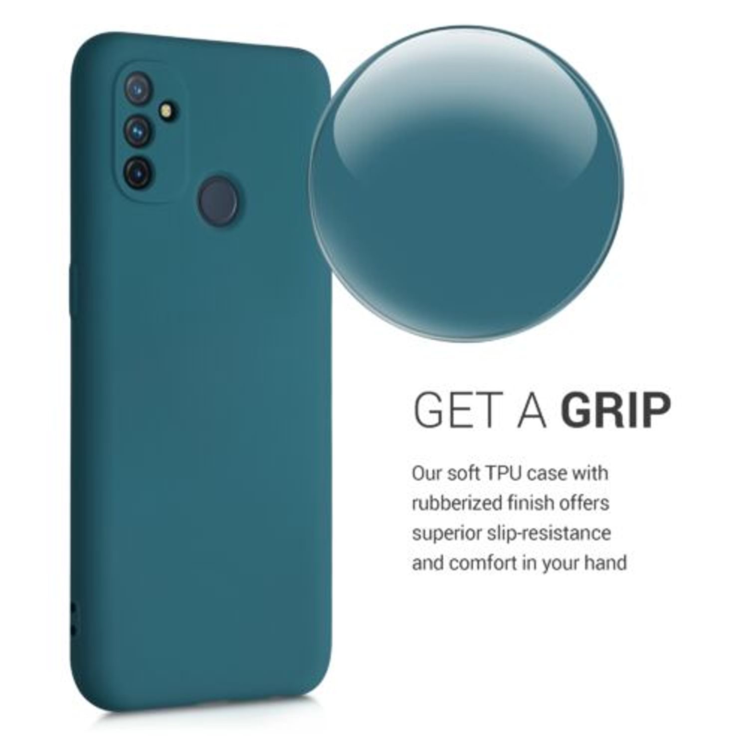 Husa pentru OnePlus Nord N100, Silicon, Verde, 55345.78 fotografia produsului View 5 L