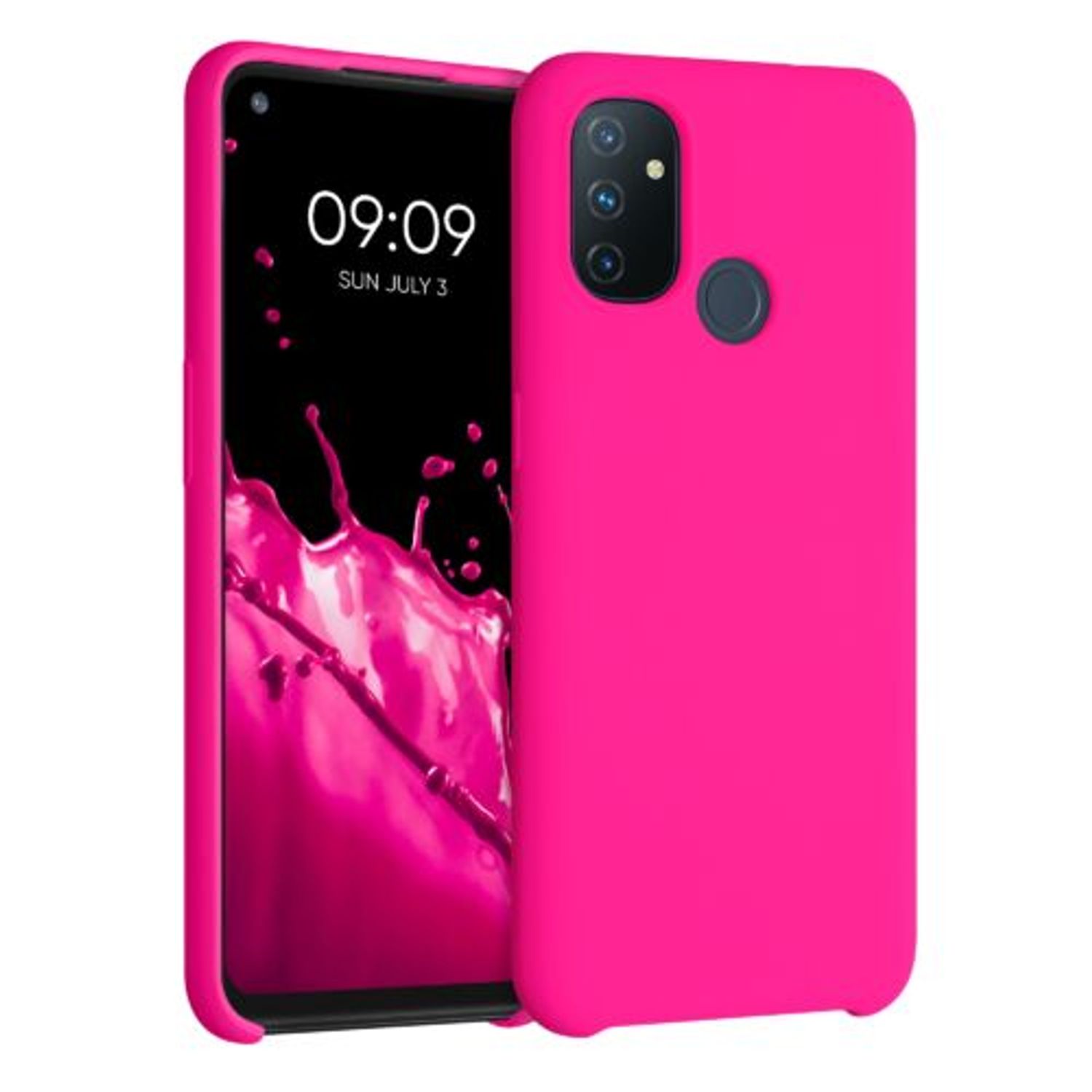 Husa pentru OnePlus Nord N100, Silicon, Roz, 53891.77 fotografia produsului