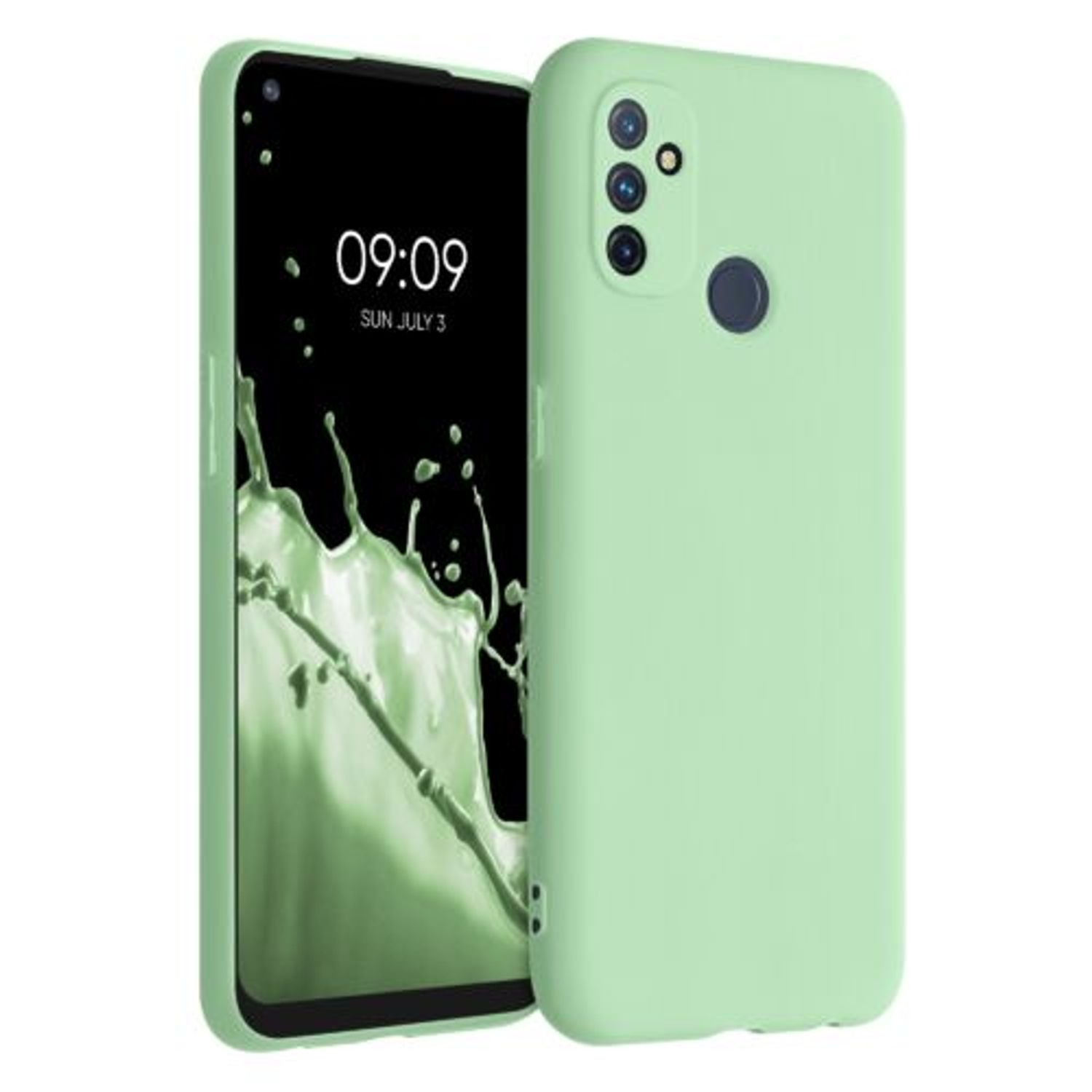 Husa pentru OnePlus Nord N100, Silicon, Verde, 53823.71 fotografia produsului