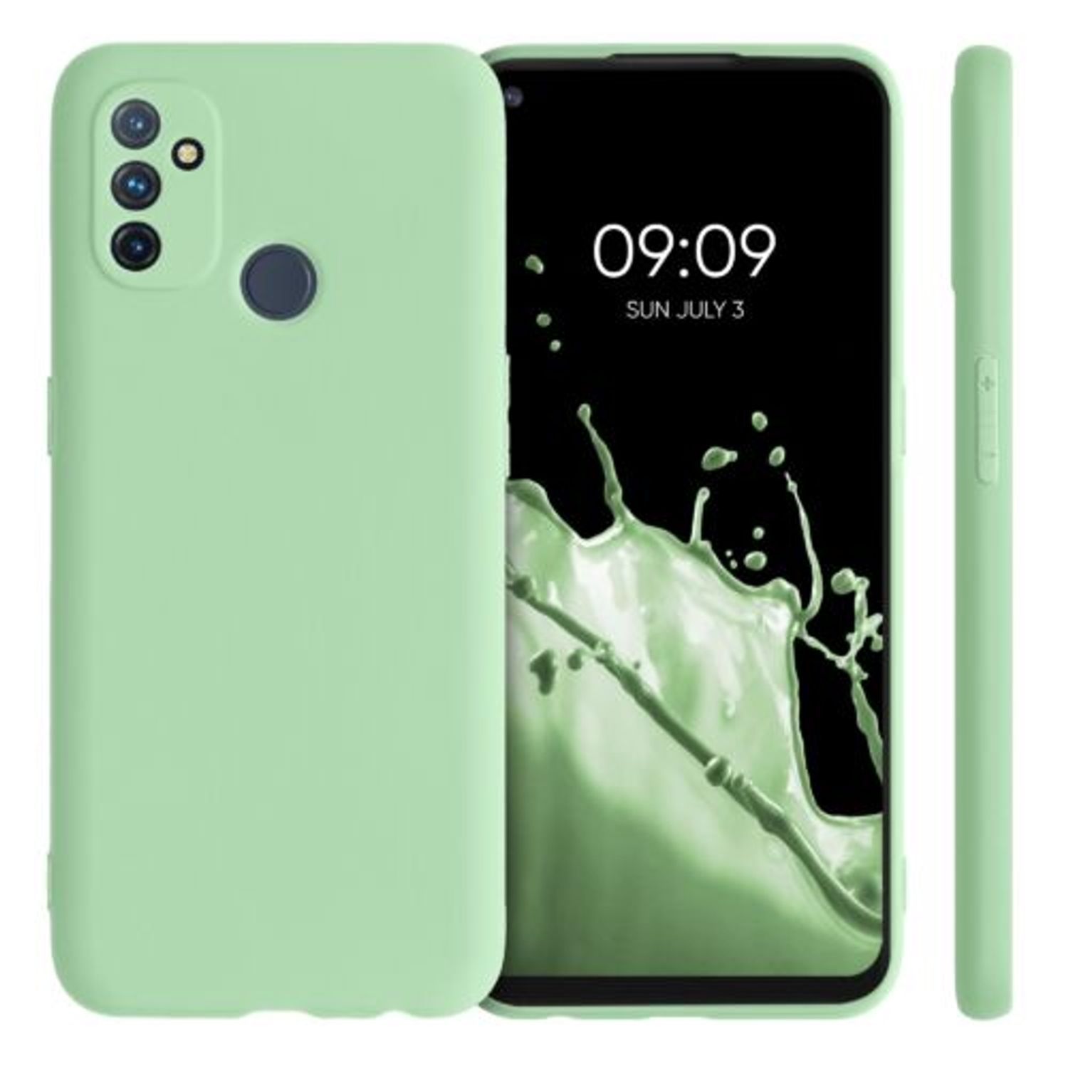 Husa pentru OnePlus Nord N100, Silicon, Verde, 53823.71 fotografia produsului View 5 L