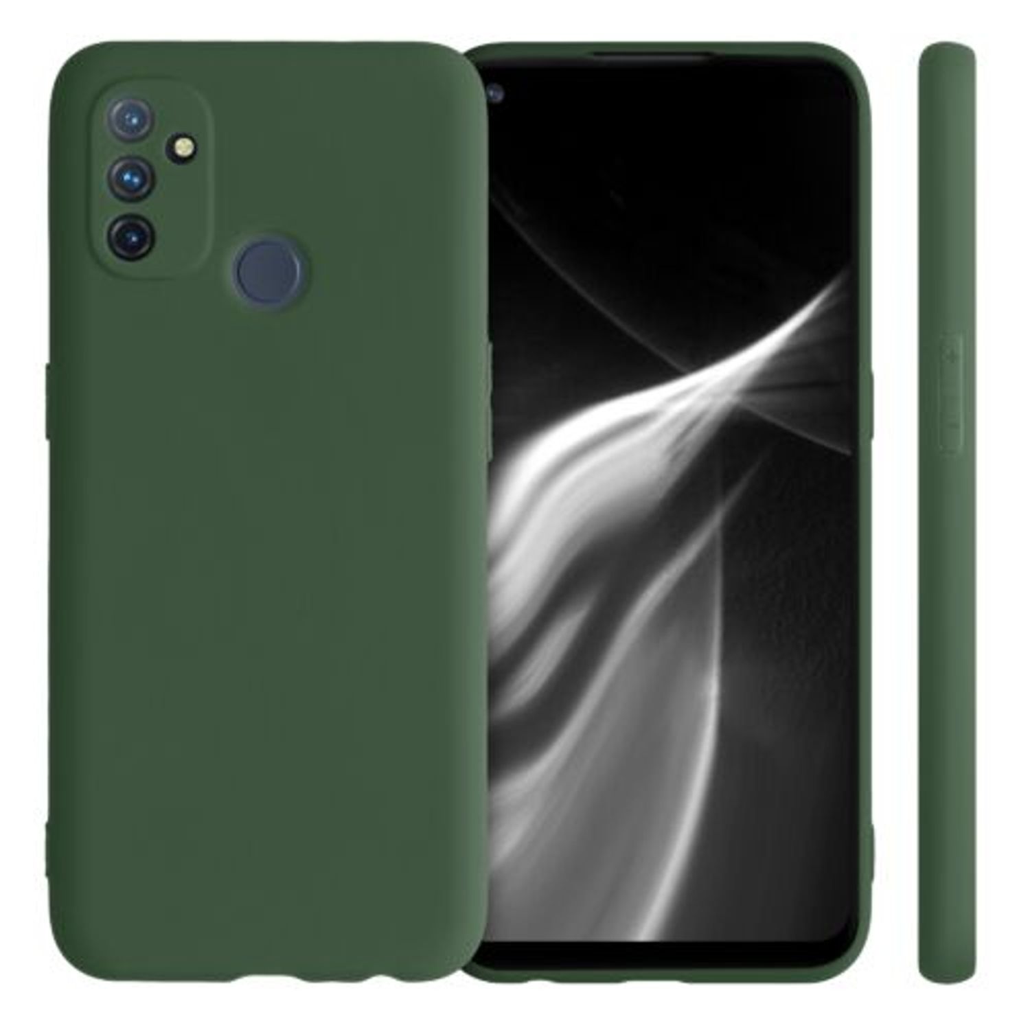 Husa pentru OnePlus Nord N100, Silicon, Verde, 53823.80 fotografia produsului View 2 L