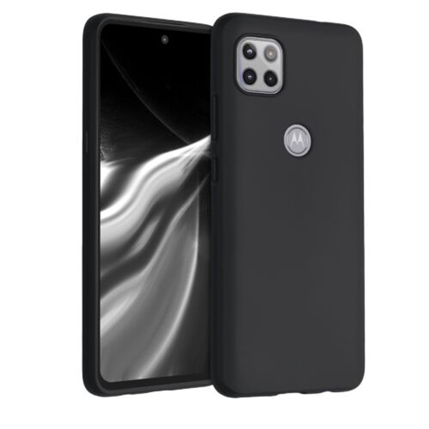 Husa pentru Motorola One 5G Ace, Silicon, Negru, 54619.47 fotografia produsului