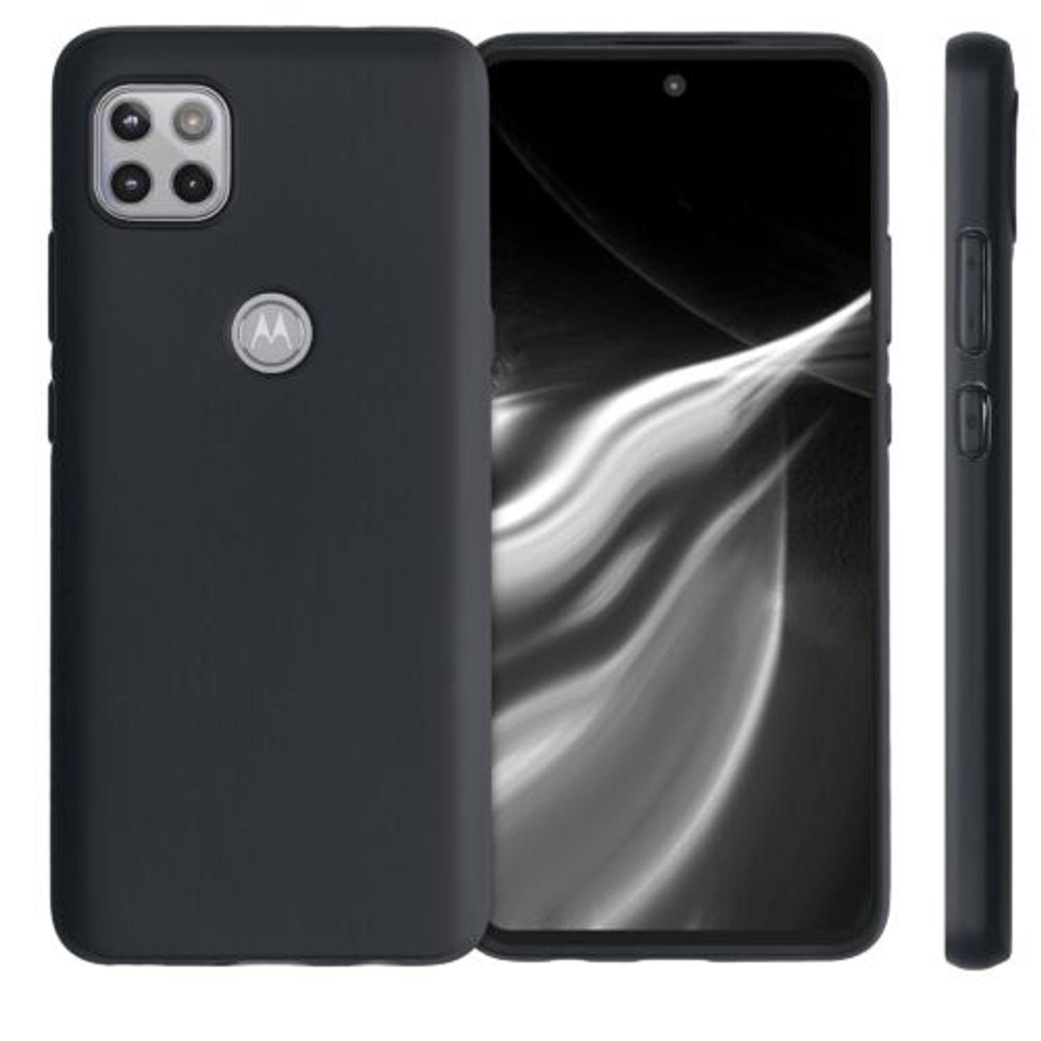Husa pentru Motorola One 5G Ace, Silicon, Negru, 54619.47 fotografia produsului View 2 L