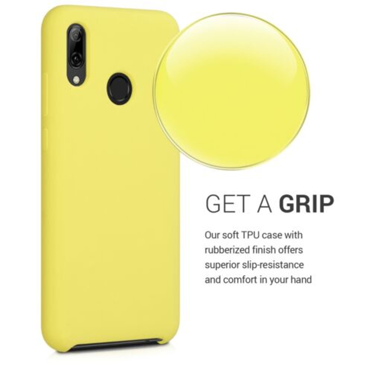 Husa pentru Huawei P Smart (2019), Silicon, Galben, 47824.30 fotografia produsului View 4 L