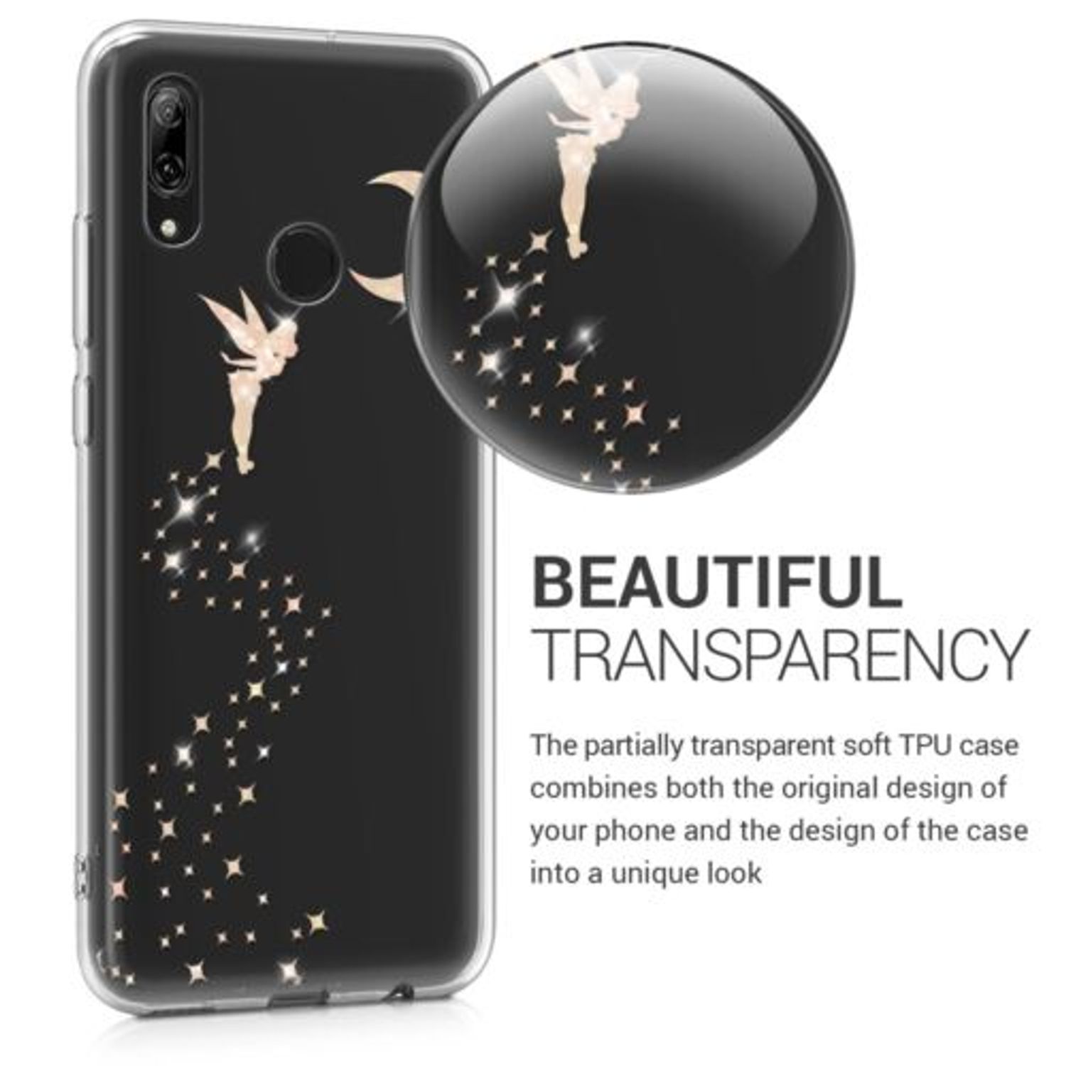 Husa pentru Huawei P Smart (2019), Silicon, Rose Gold, 47389.16 fotografia produsului View 3 L