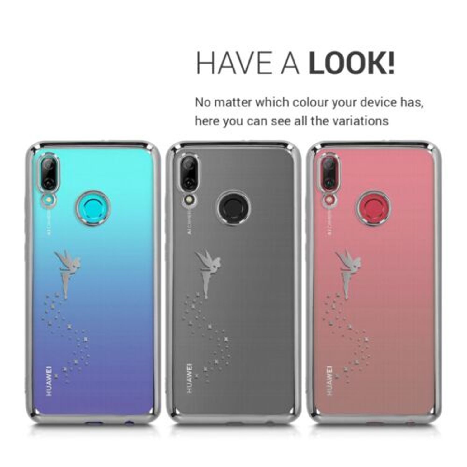Husa pentru Huawei P Smart (2019), Silicon, Silver, 49129.01 fotografia produsului View 3 L