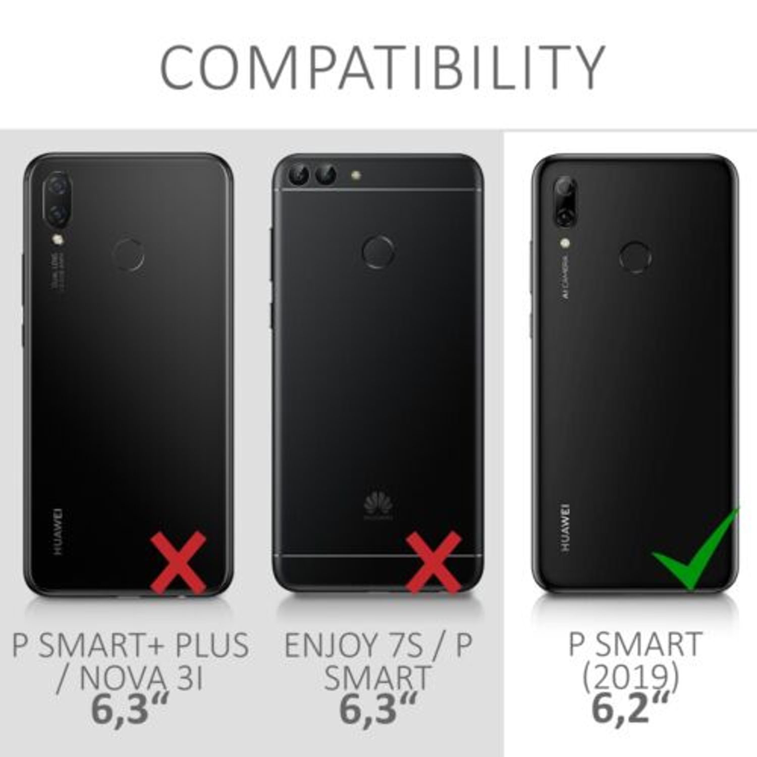 Husa pentru Huawei P Smart (2019), Silicon, Silver, 49129.01 fotografia produsului View 4 L