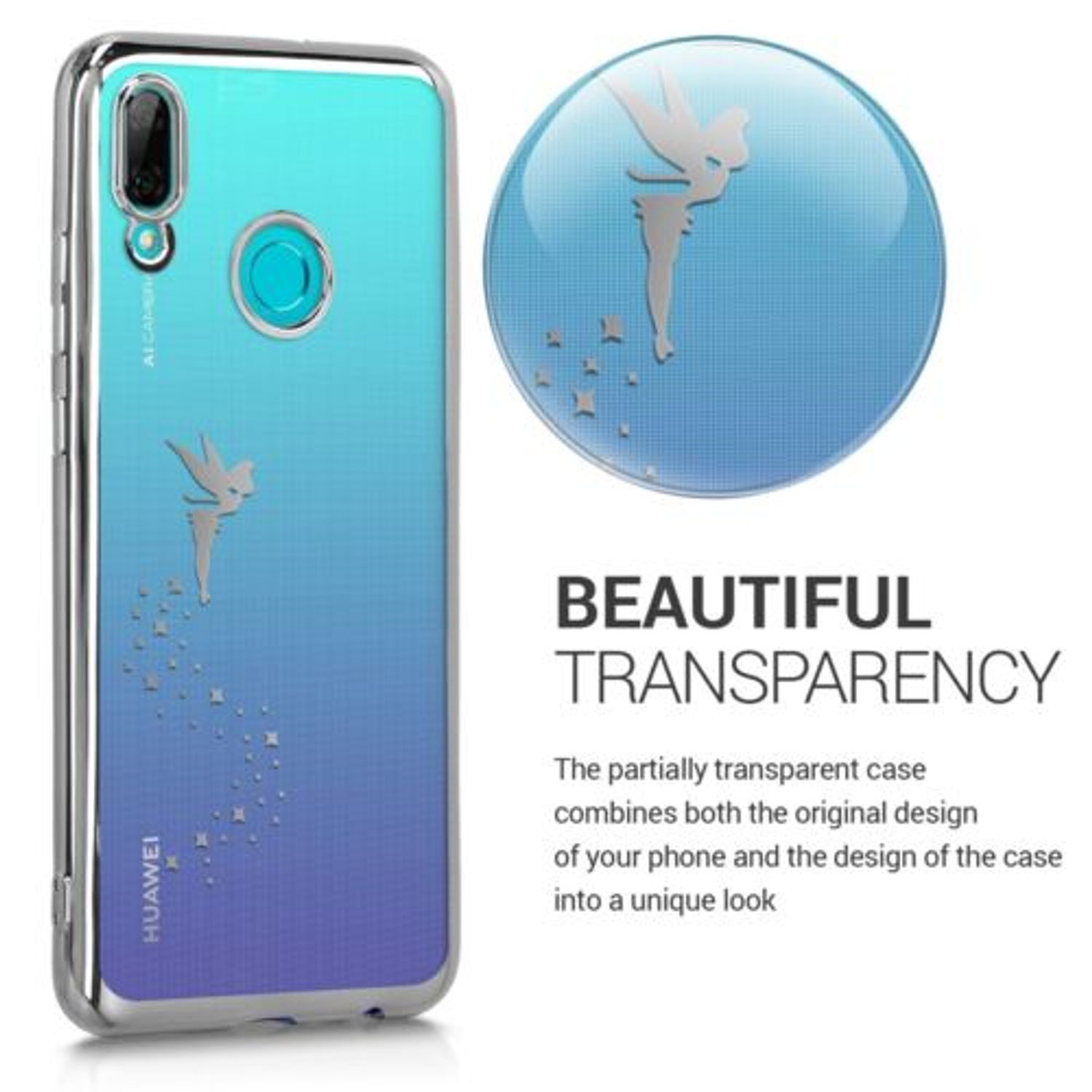 Husa pentru Huawei P Smart (2019), Silicon, Silver, 49129.01 fotografia produsului View 5 L