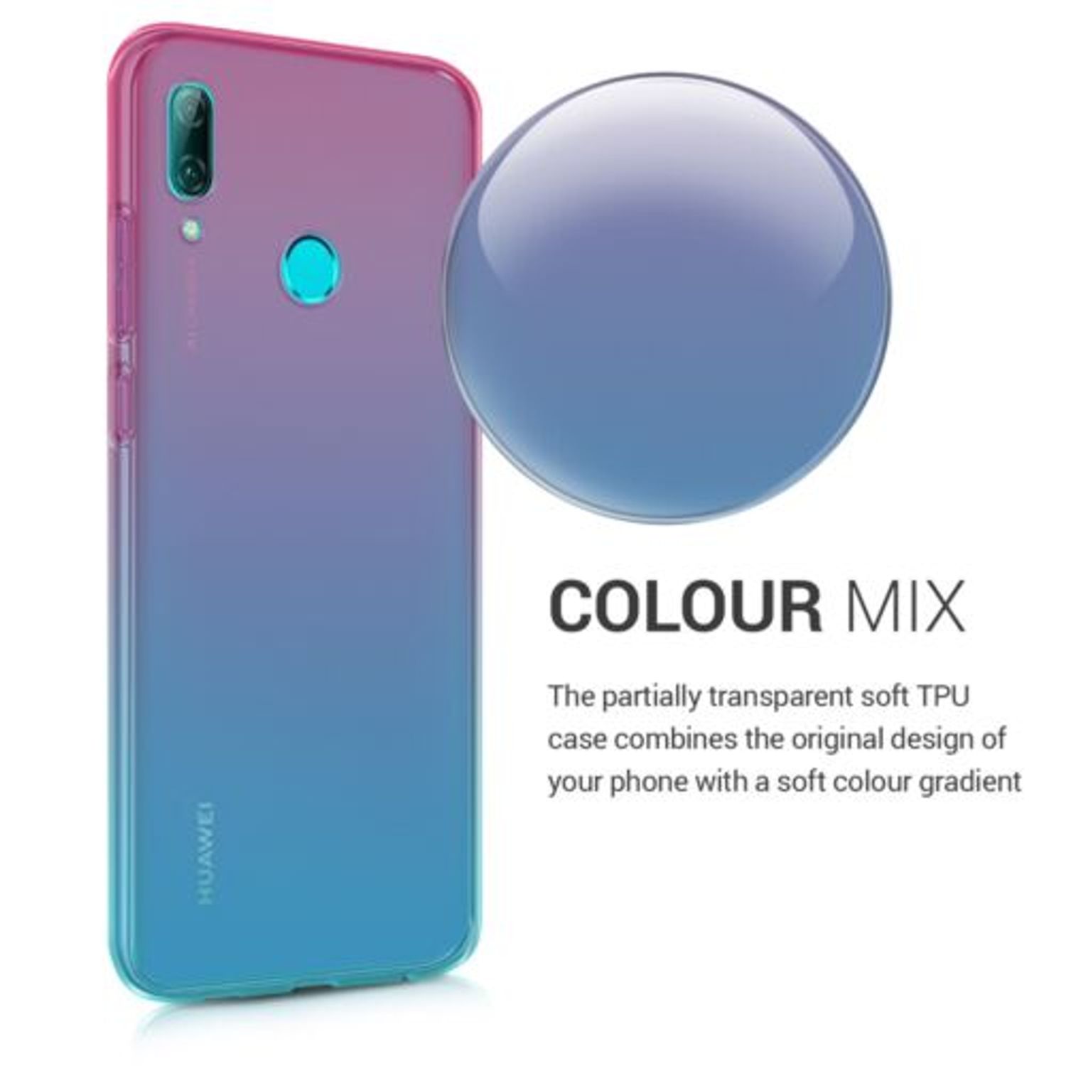 Husa pentru Huawei P Smart (2019), Silicon, Multicolor, 47388.01 fotografia produsului View 4 L