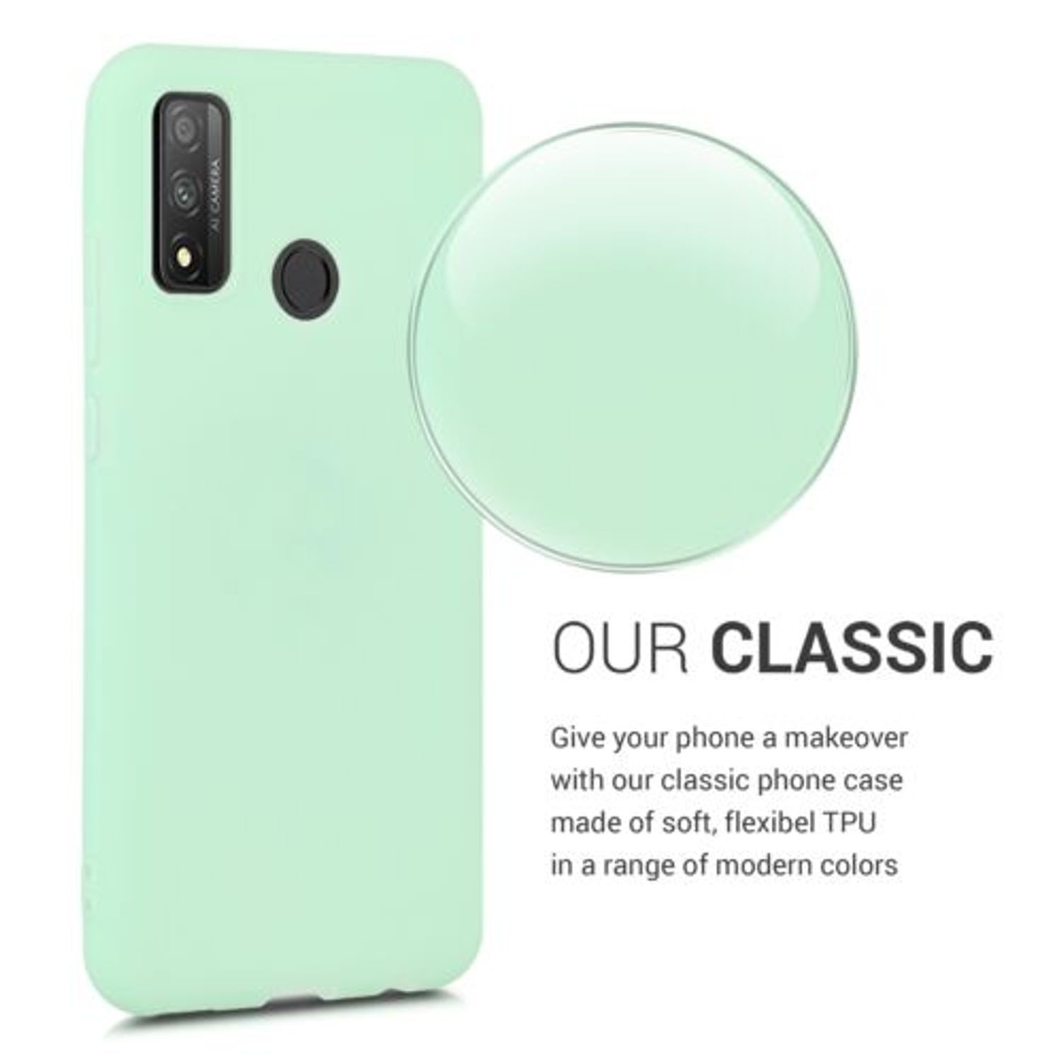 Husa pentru Huawei P Smart (2020), Silicon, Verde, 52530.50 fotografia produsului View 4 L