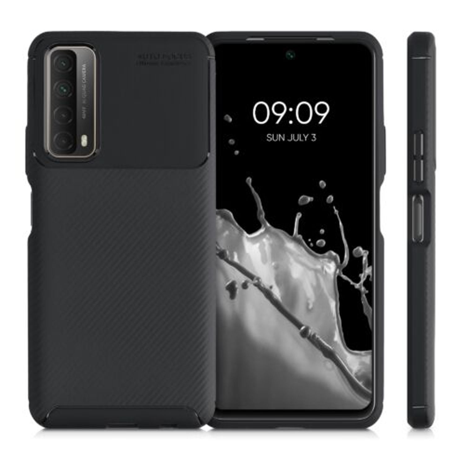 Husa pentru Huawei P Smart (2021), Silicon, Negru, 55356.01 fotografia produsului View 2 L