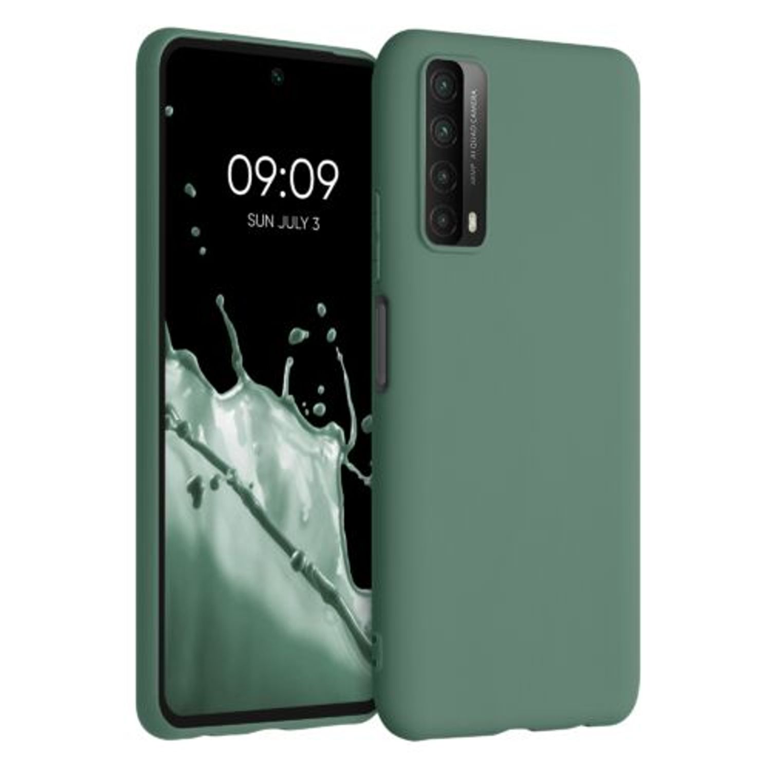 Husa pentru Huawei P Smart (2021), Silicon, Verde, 53674.166 fotografia produsului