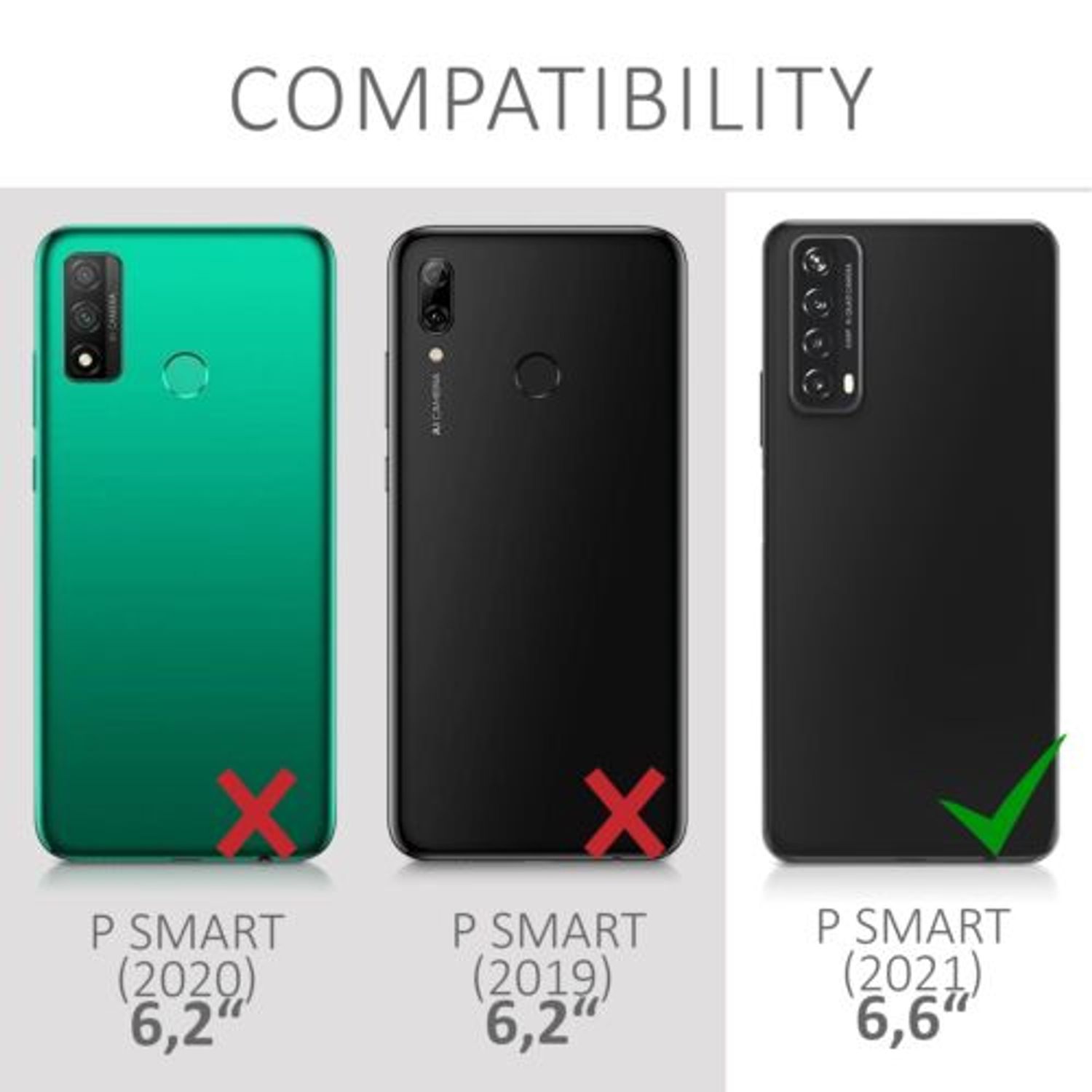 Husa pentru Huawei P Smart (2021), Silicon, Mov, 53674.197 fotografia produsului View 5 L