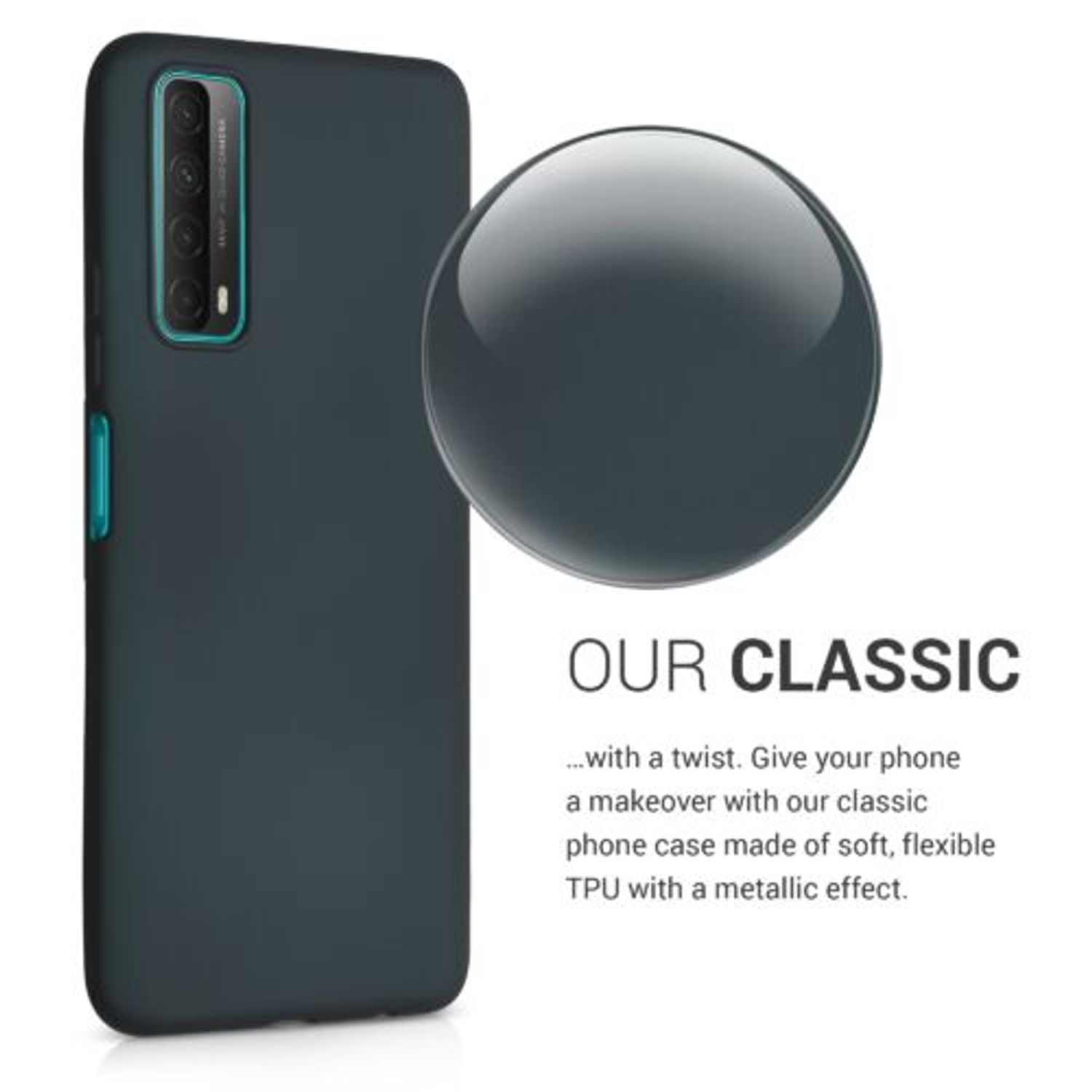 Husa pentru Huawei P Smart (2021), Silicon, Verde, 54316.14 fotografia produsului View 4 L