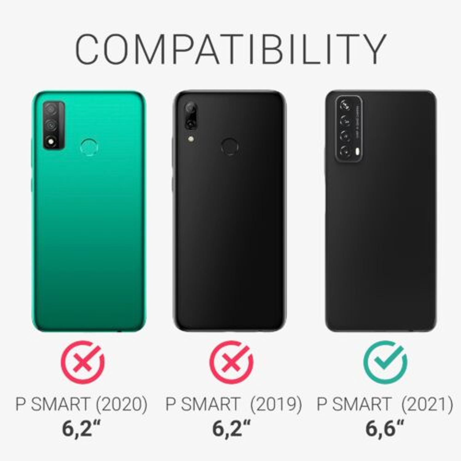 Husa pentru Huawei P Smart (2021), Silicon, Verde, 54316.14 fotografia produsului View 6 L