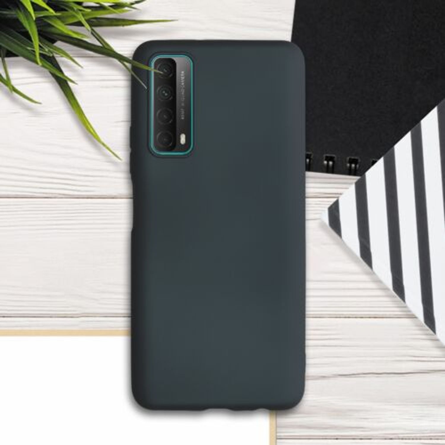 Husa pentru Huawei P Smart (2021), Silicon, Verde, 54316.14 fotografia produsului View 3 L