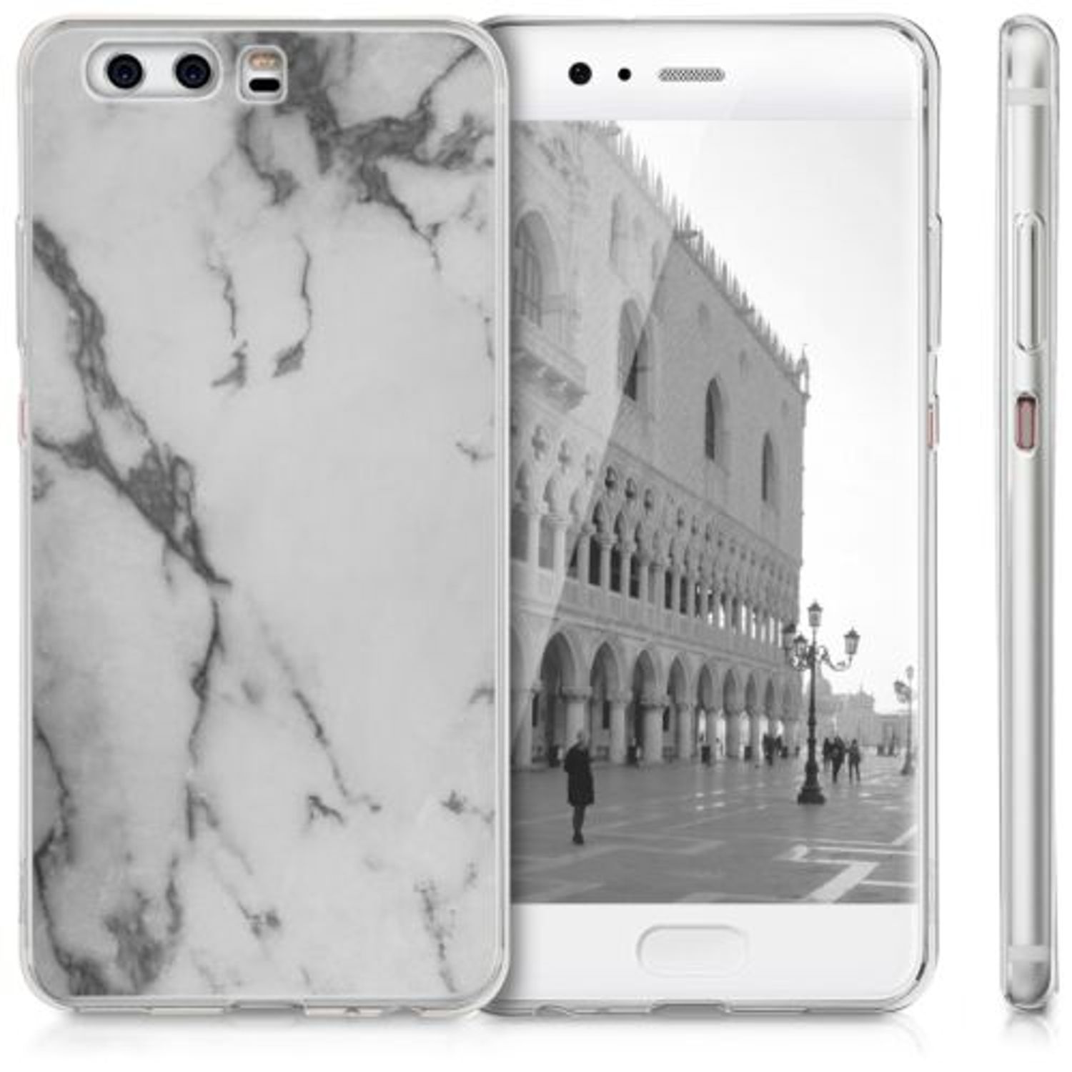Husa pentru Huawei P10, Silicon, Gri, 40970.06 fotografia produsului View 2 L