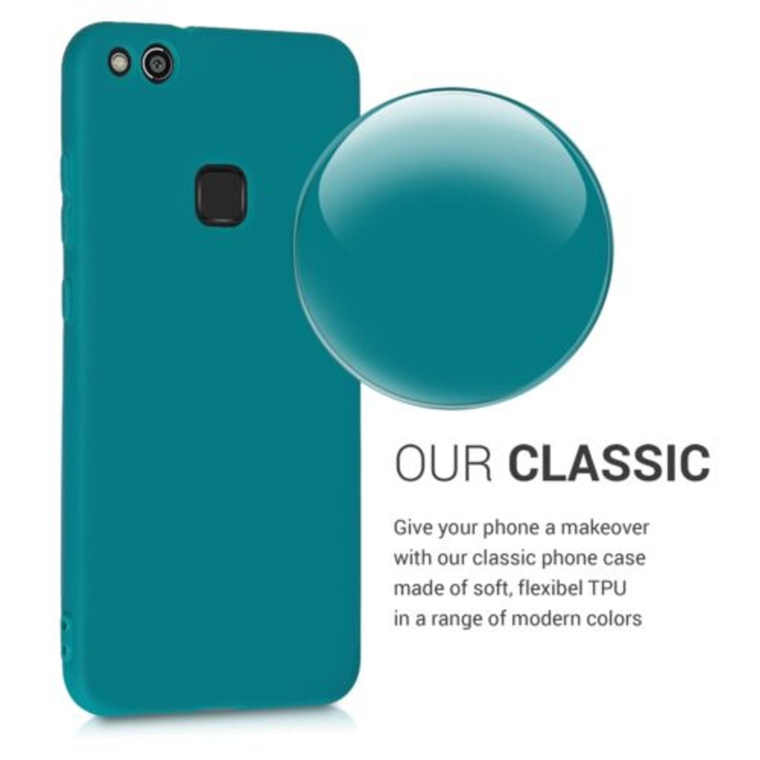 Husa pentru Huawei P10 Lite, Silicon, Verde, 41386.57 fotografia produsului View 3 L