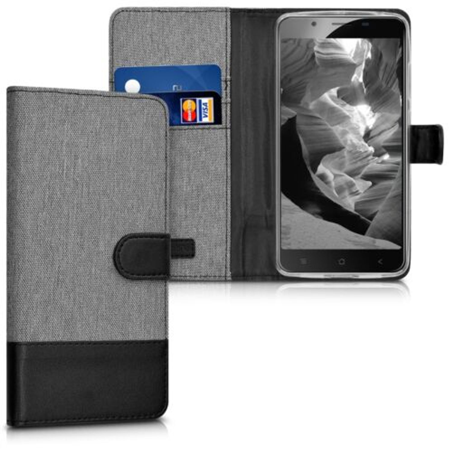Husa pentru Blackview P2, Textil, Gri, 41652.01 fotografia produsului